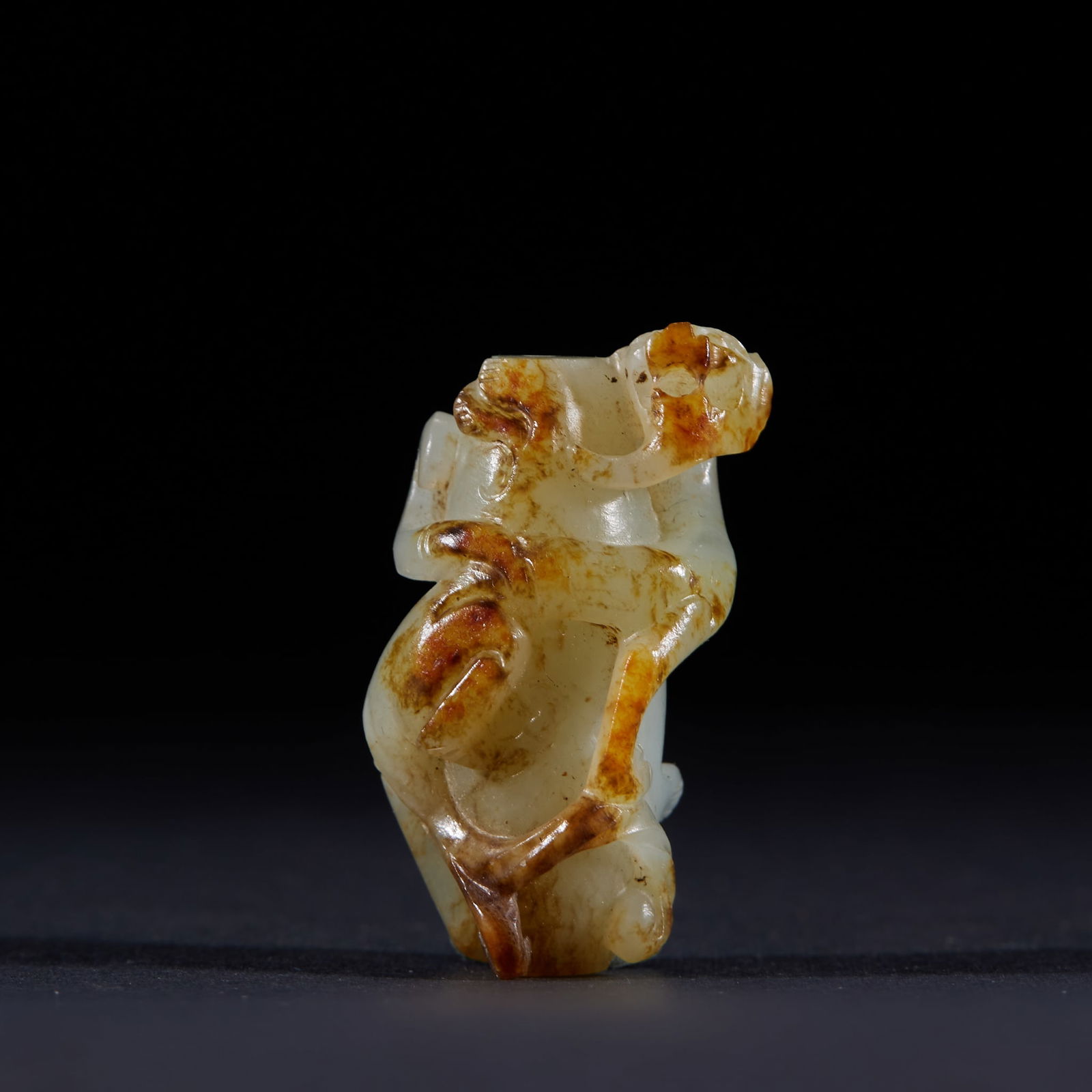 Ancient Jade Chi Tiger Tube Bead (1 of 6)