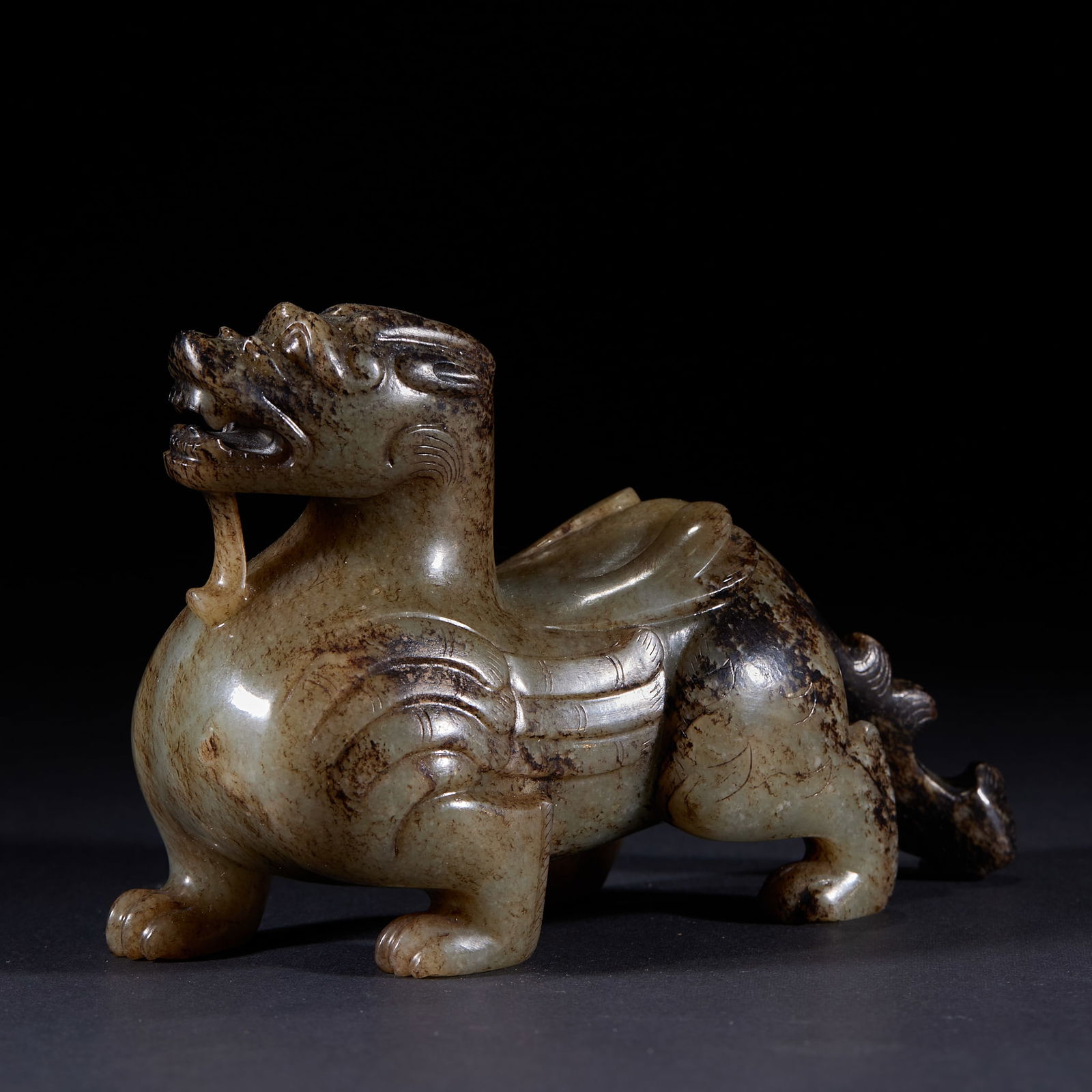 Ancient Jade Auspicious Beast Ornament (1 of 7)