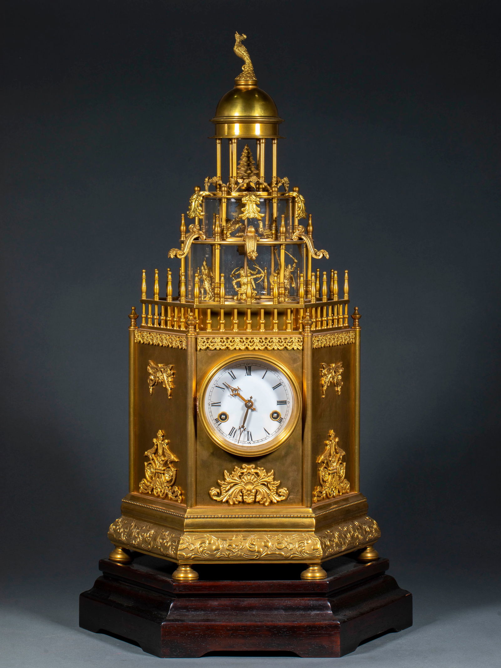 Western Gilt Table Clock (Made in France 1865) (1 of 14)