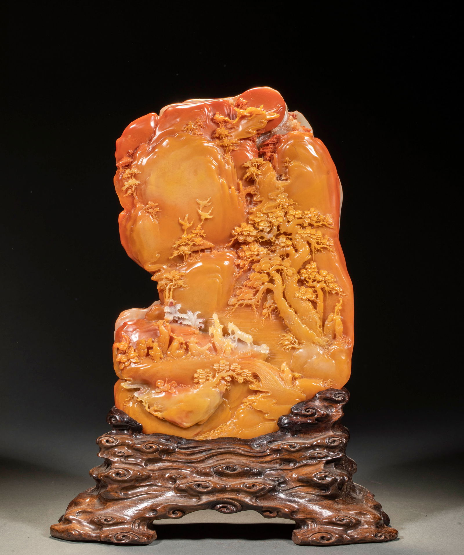 Shoushan Stone Ornament with Landscape, Pavilions & Figures (1 of 13)