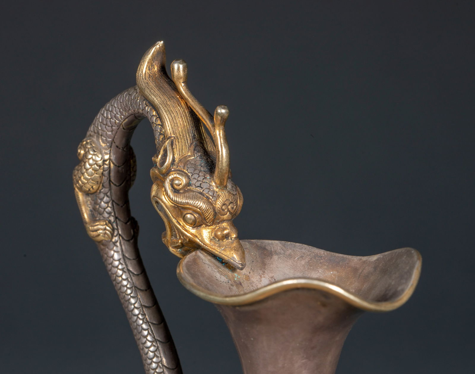 Gilt Silver Dragon Pattern Ewer - 11