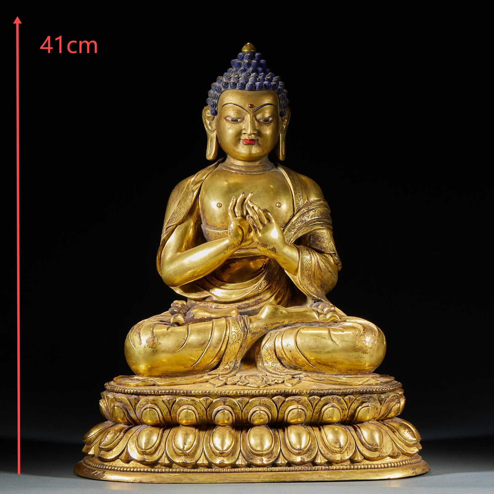 Gilt Bronze Sakyamuni Buddha Statue (1 of 11)