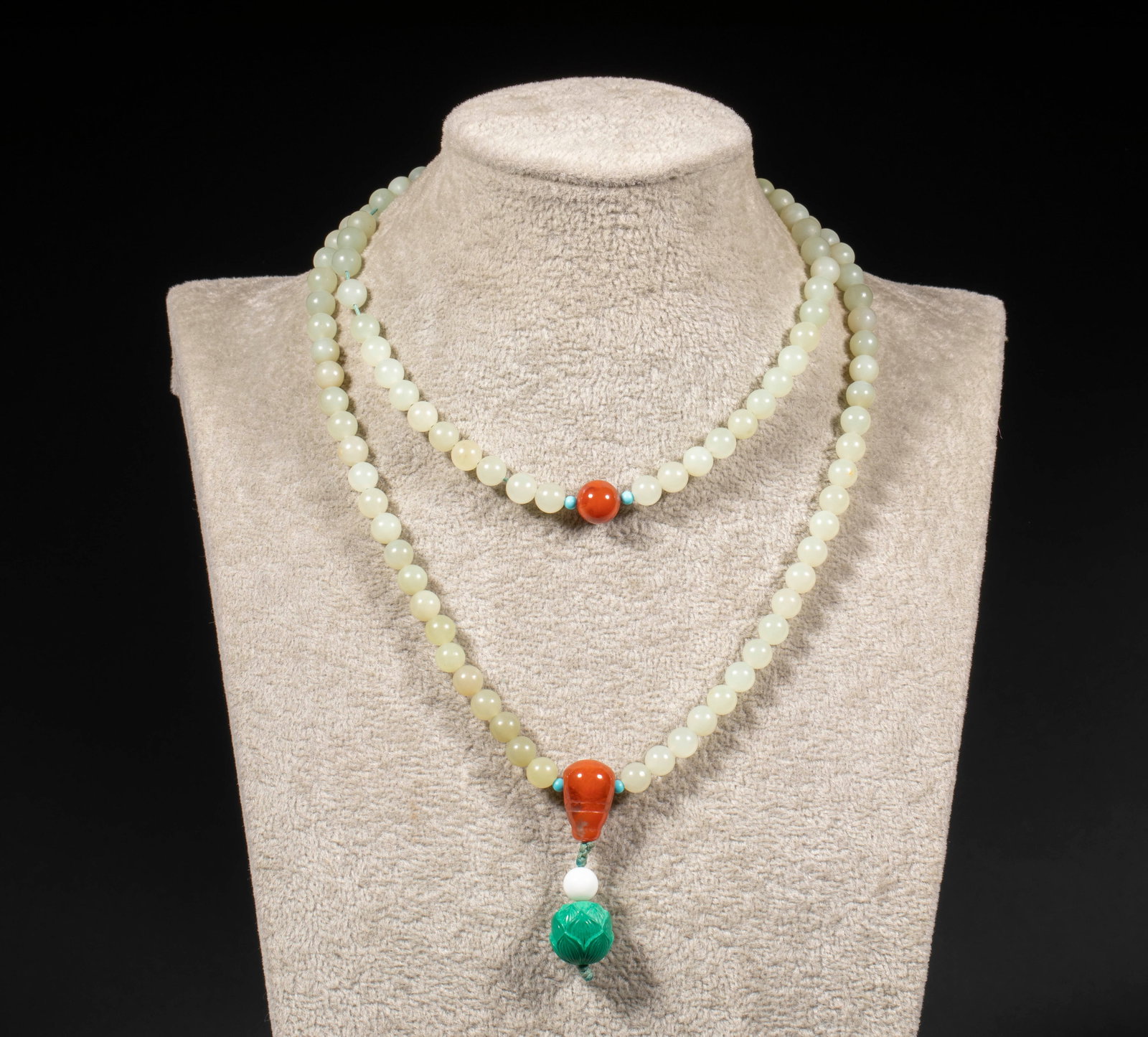 Hetian Seed Jade Bracelet with 108 Beads (1 of 6)