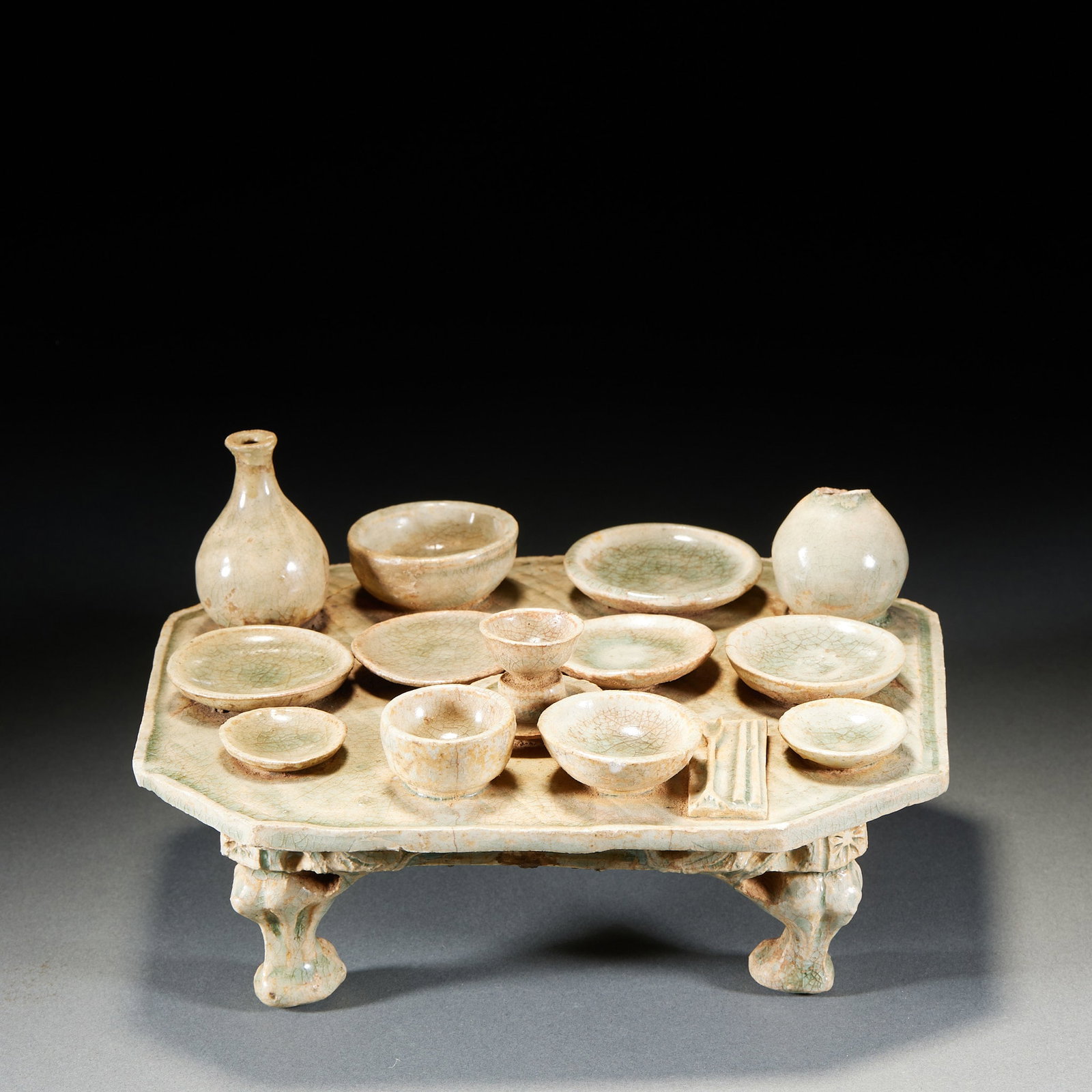 Celadon Porcelain Table, Tableware and Offering Table - 2