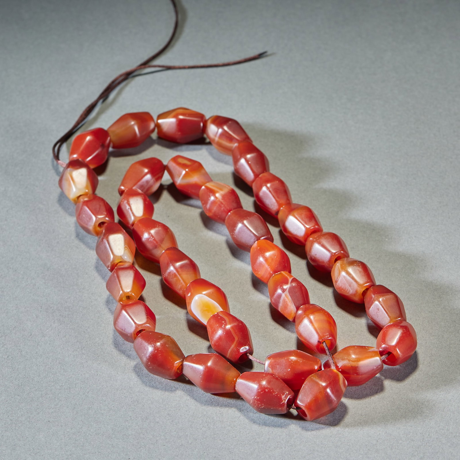 Rhombic agate bead string - 5