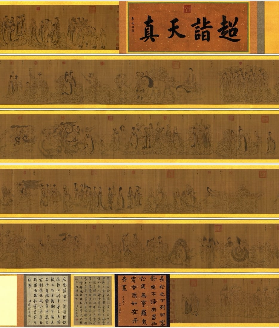 Sanxi Hall Collection Precious Silk Scroll Avatamsaka Sutra Transformation by Li Gonglin (1 of 20)