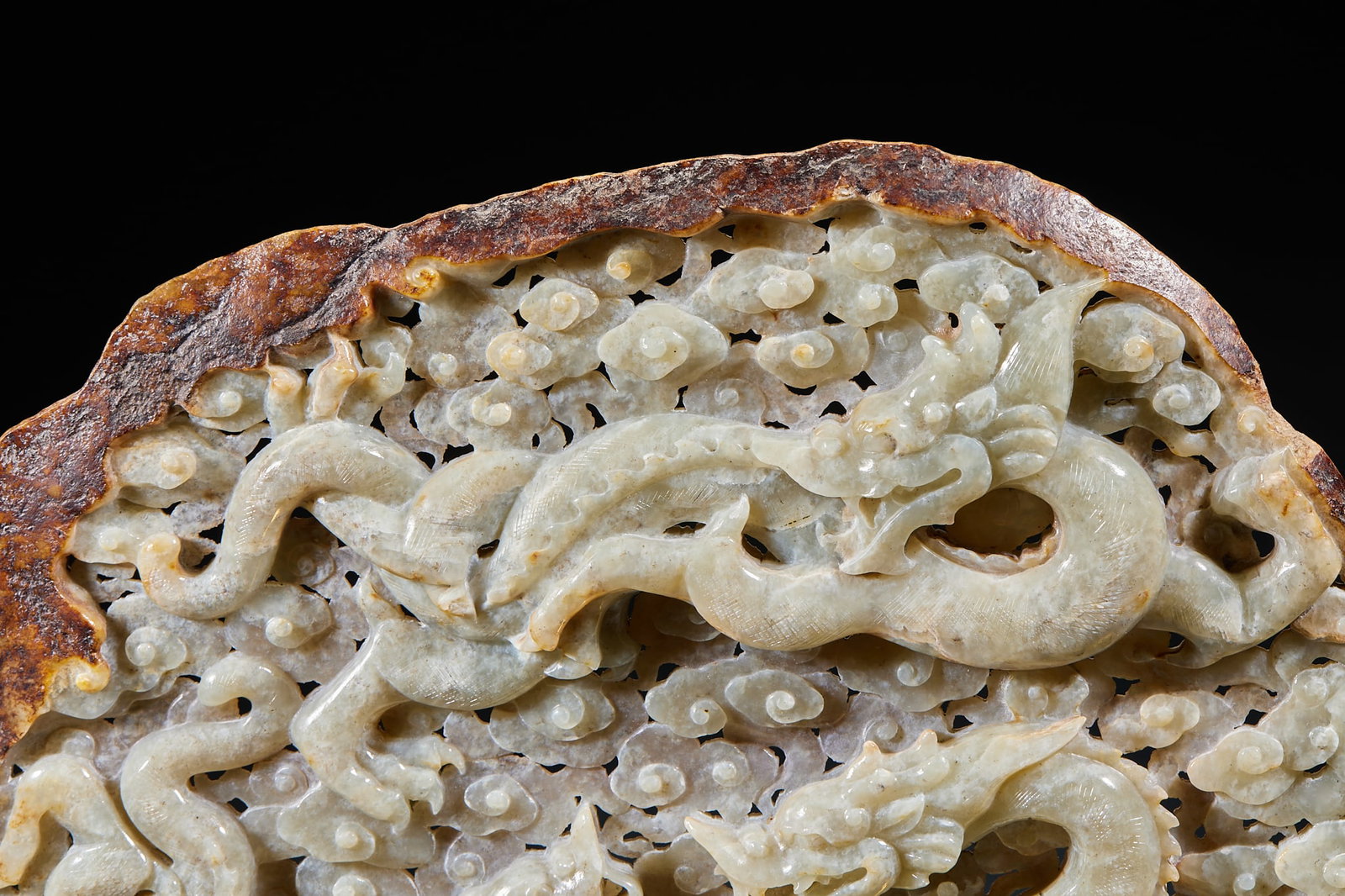 Hetian Jade Dragon Pattern Table Screen - 2