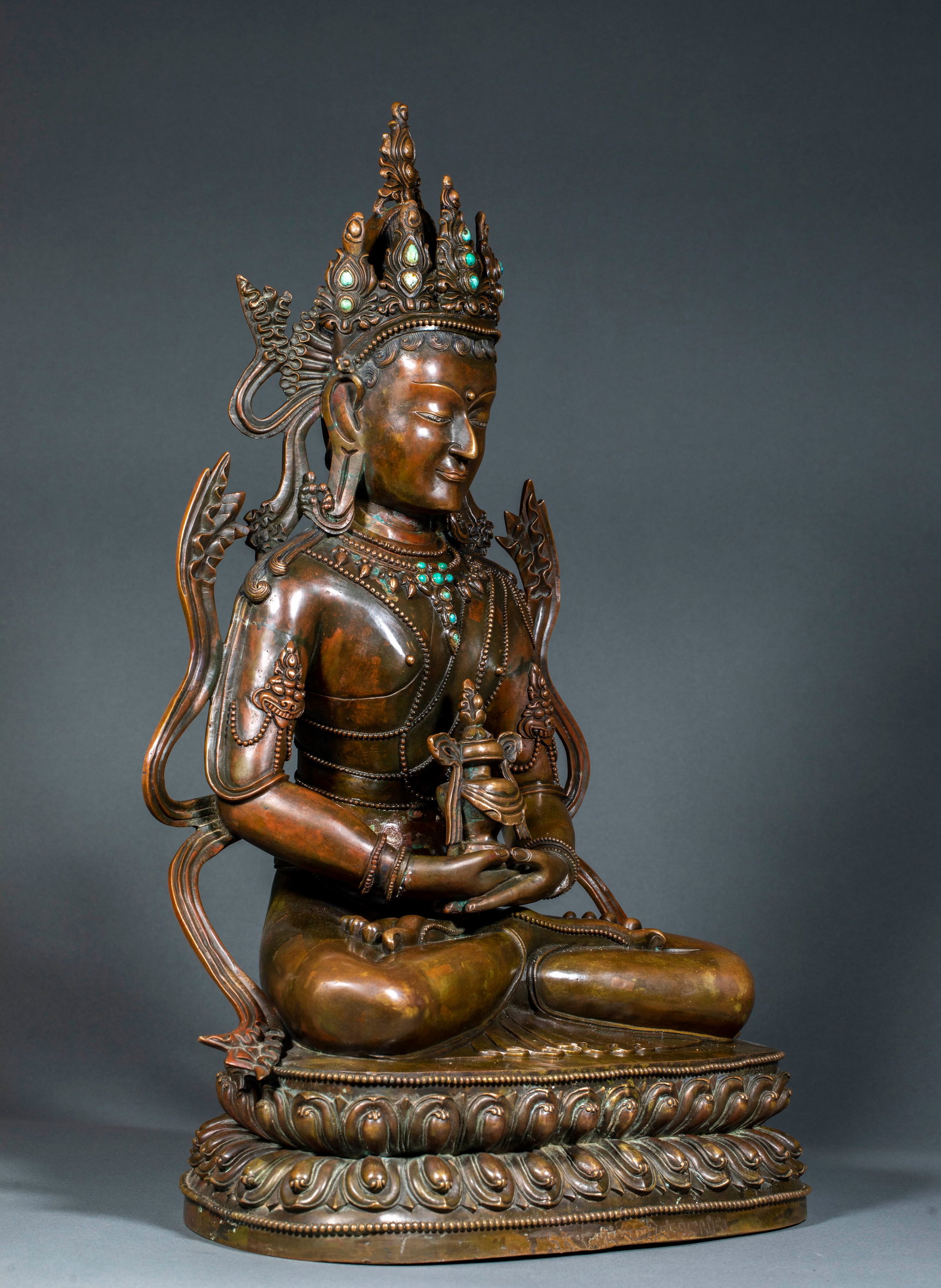Alloy Copper Longevity Buddha Statue - 8