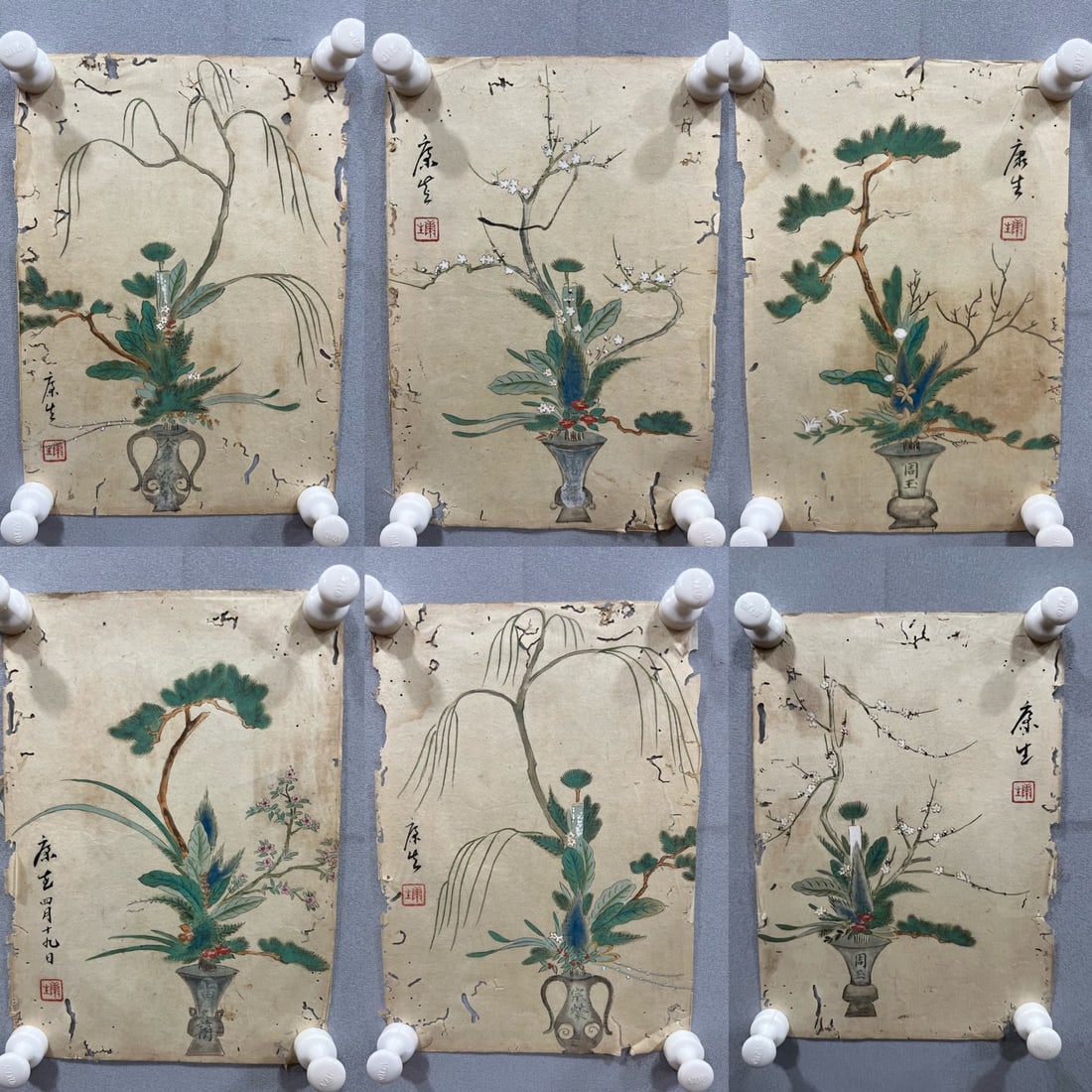 11 Pieces of Flower Paintings by Kang Sheng (1 of 18)