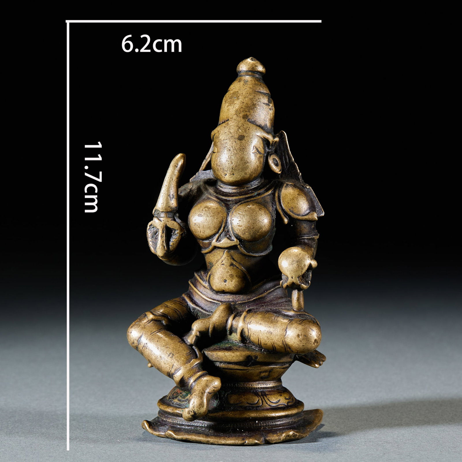 South Indian Bronze Goddess Statue (1 of 8)
