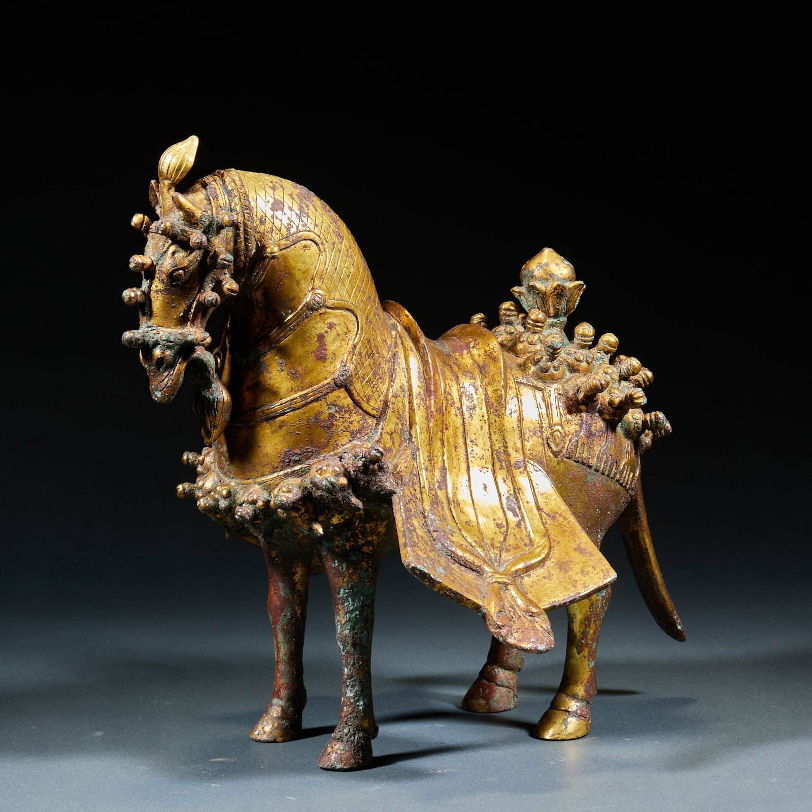 Gilt Bronze Steed (1 of 6)