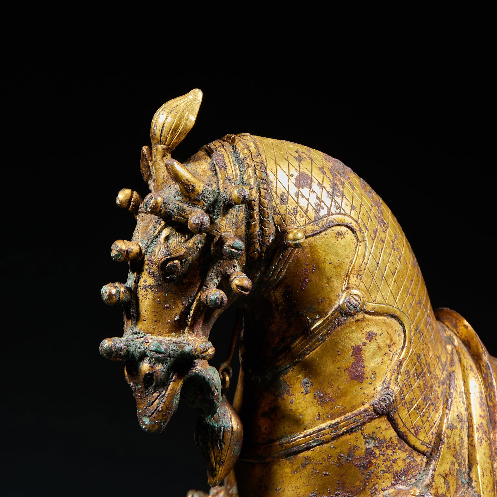 Gilt Bronze Steed - 2