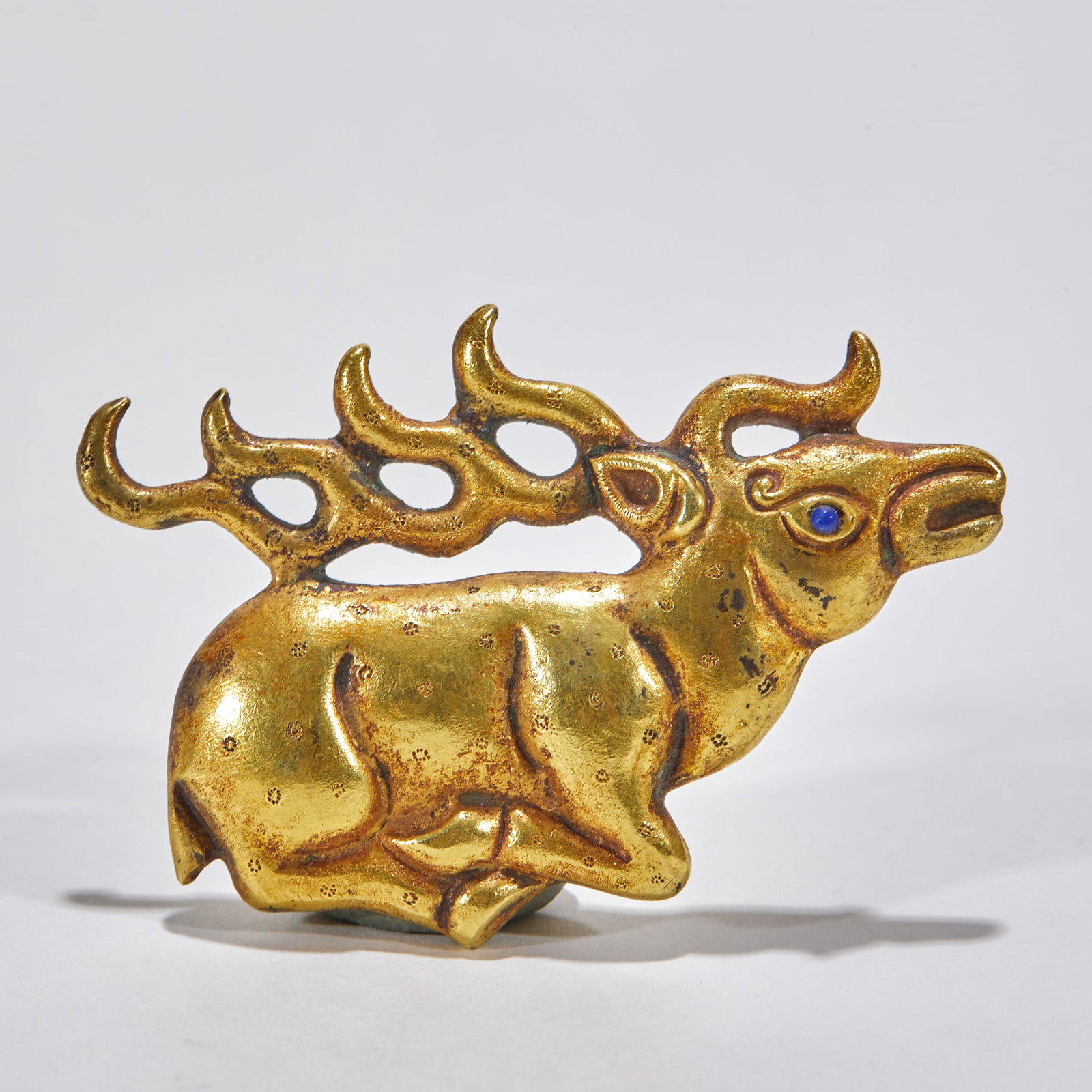 Gilt Silver Deer Pendant, A Pair - 2