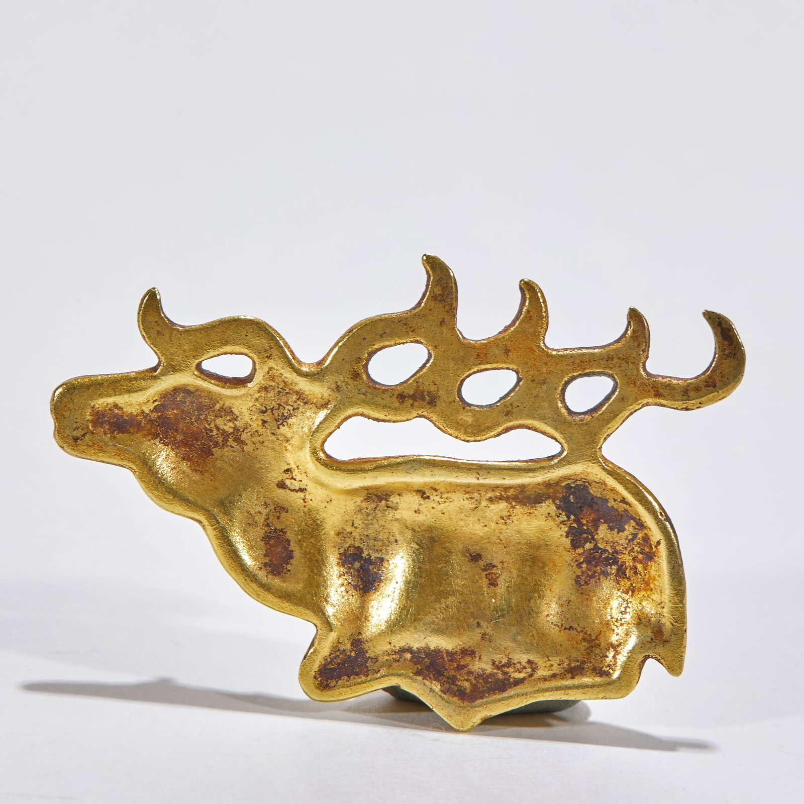 Gilt Silver Deer Pendant, A Pair - 4