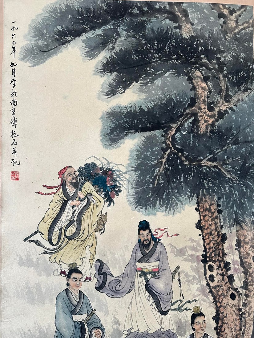 Fu Baoshi Vertical Figure Scroll - 3