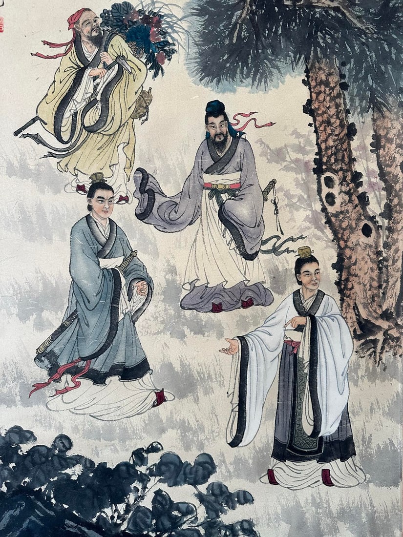 Fu Baoshi Vertical Figure Scroll - 5
