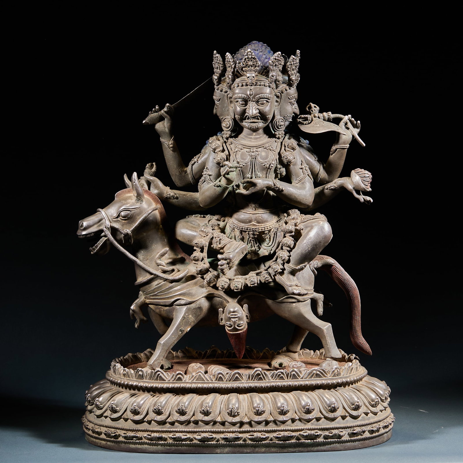 Bronze Goddess of Fortune Statue: Bronze Goddess of Fortune Statue: Crafted of bronze via casting and chasing techniques, rigorous Buddhist proportions and full detailed carving. Specifications: height 42cm, length 33cm, width