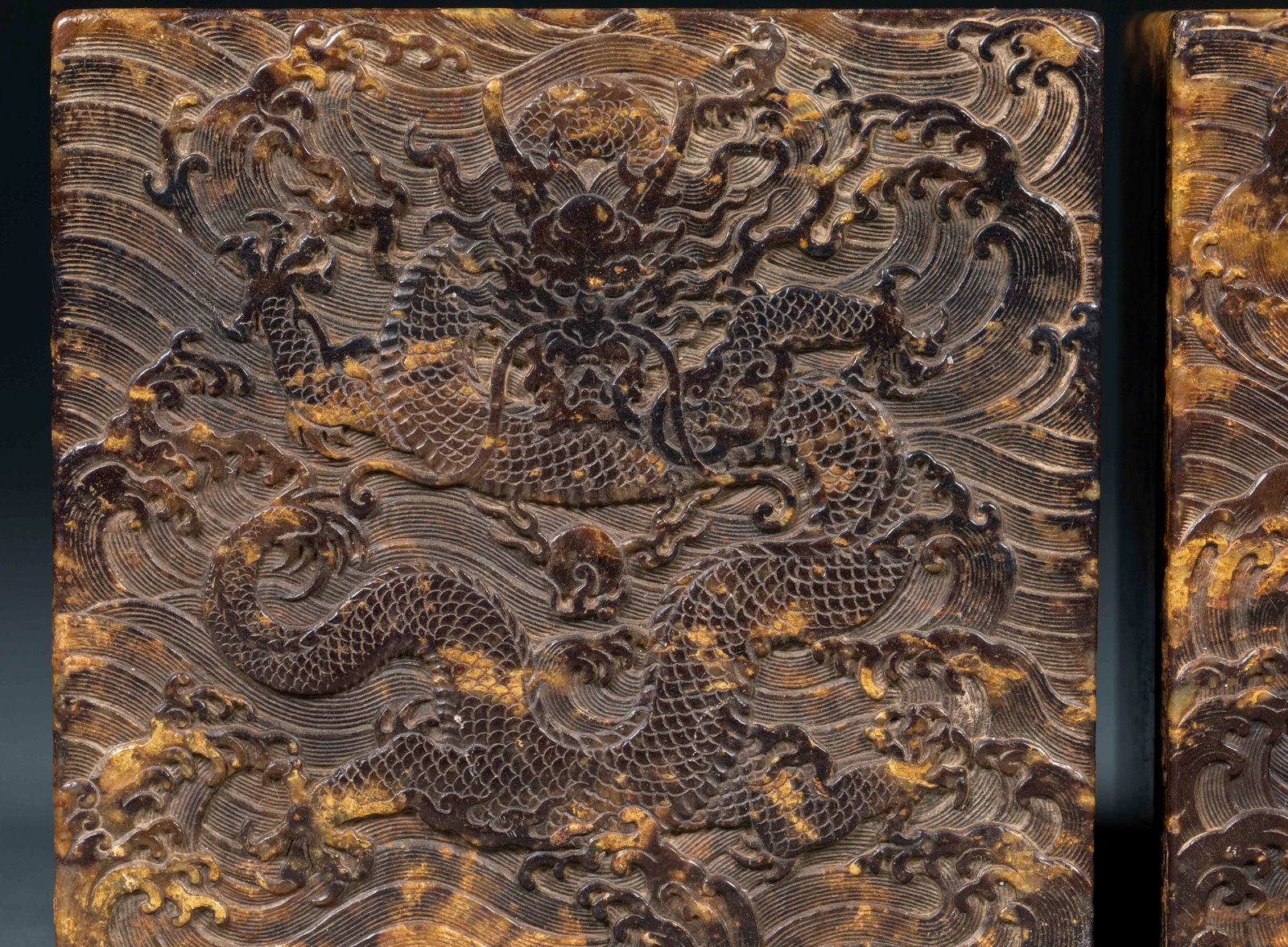 Qingtian Stone Dragon Pattern Seal, A Pair - 6