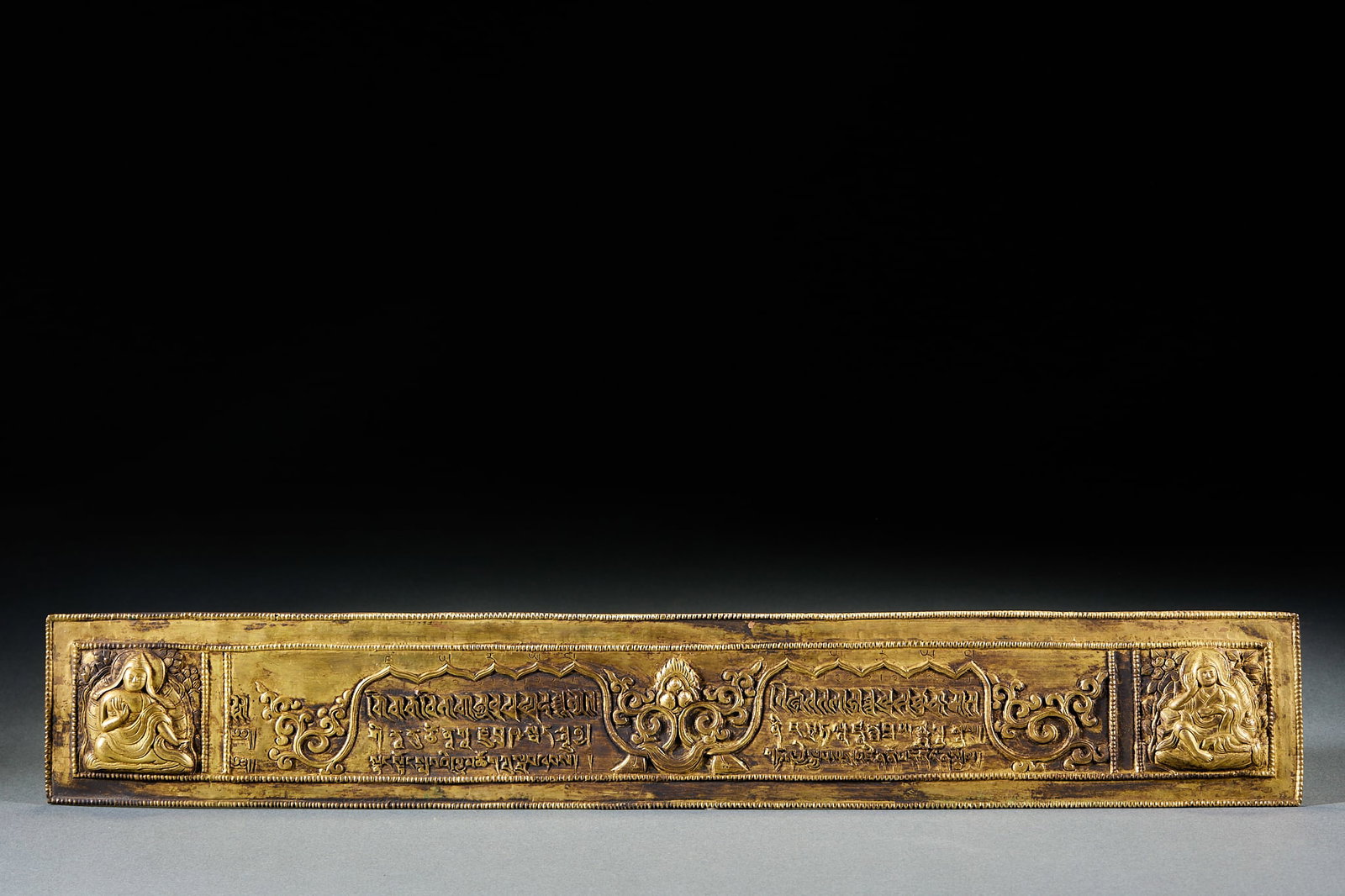 Gilt Bronze Buddhist Scriptures in Sanskrit Folder Binding - 12