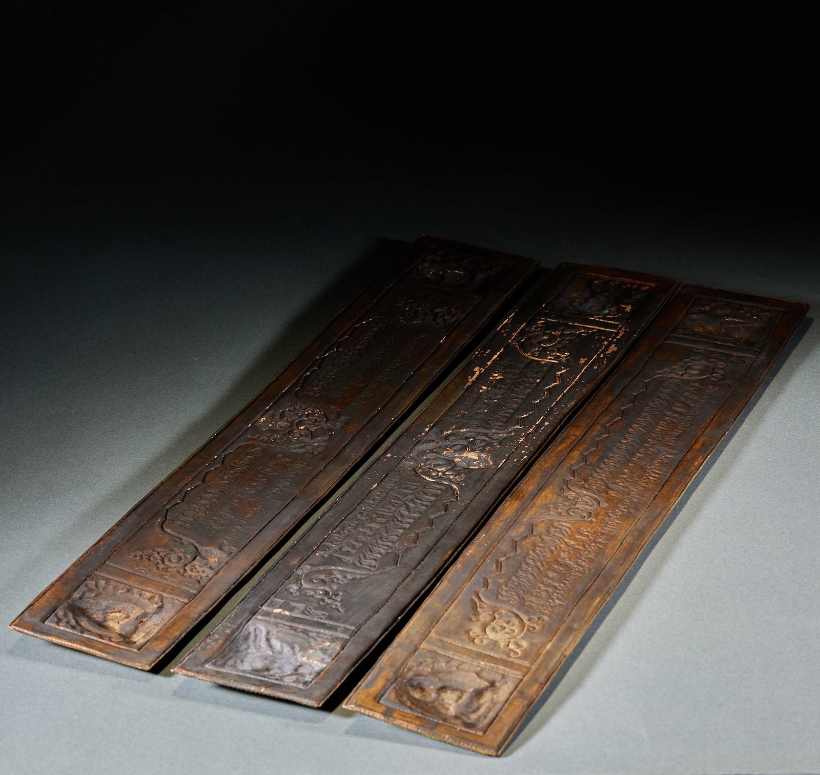 Gilt Bronze Buddhist Scriptures in Sanskrit Folder Binding - 19