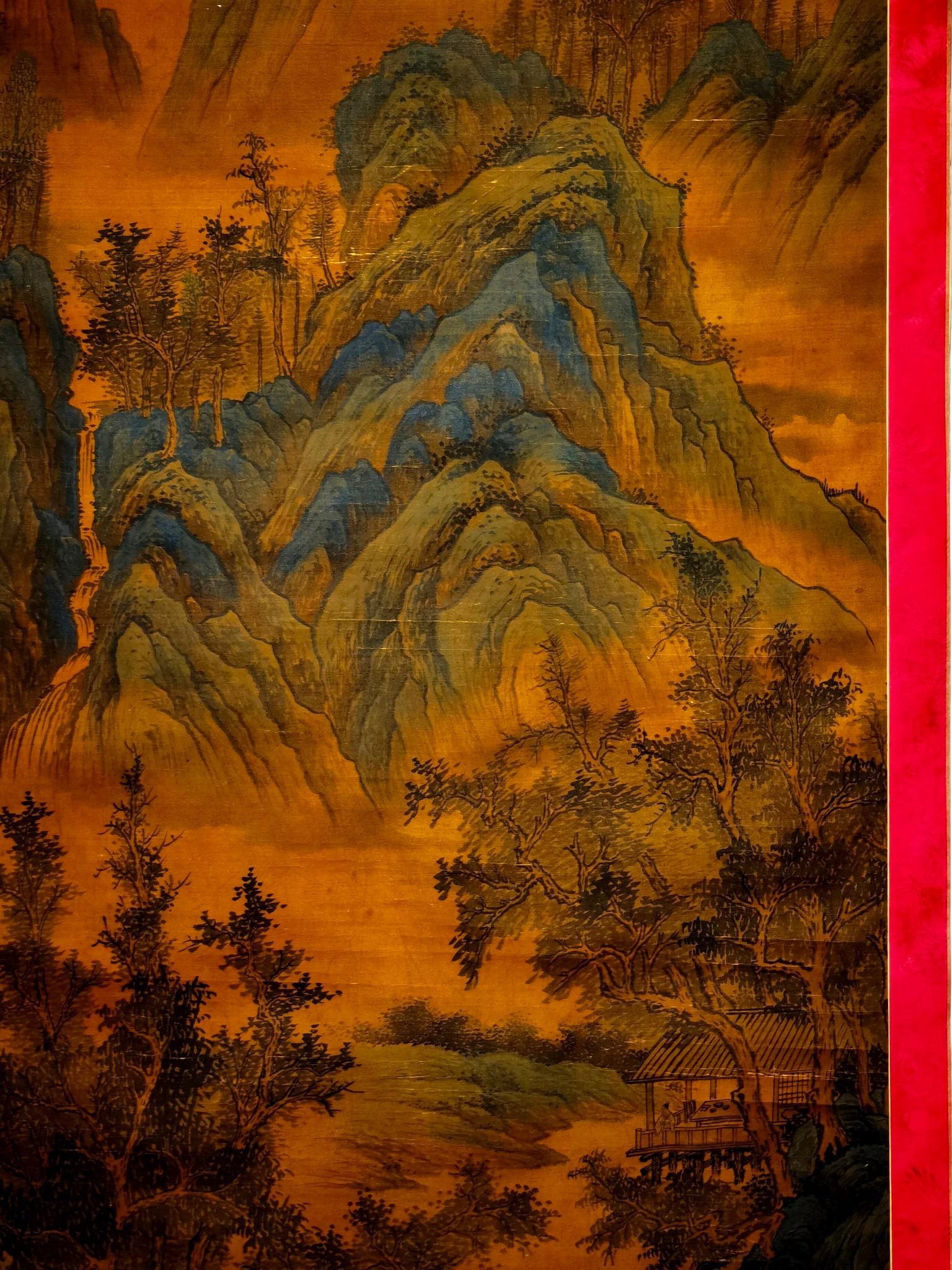 Liu Guandao Silk Landscape Vertical Scroll - 7