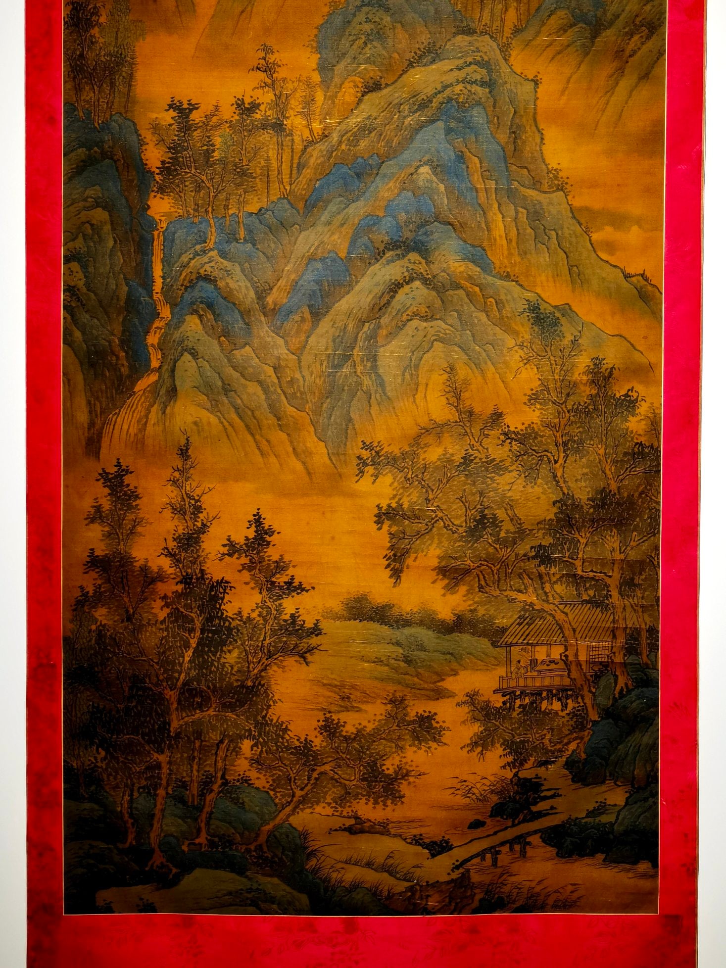 Liu Guandao Silk Landscape Vertical Scroll - 8