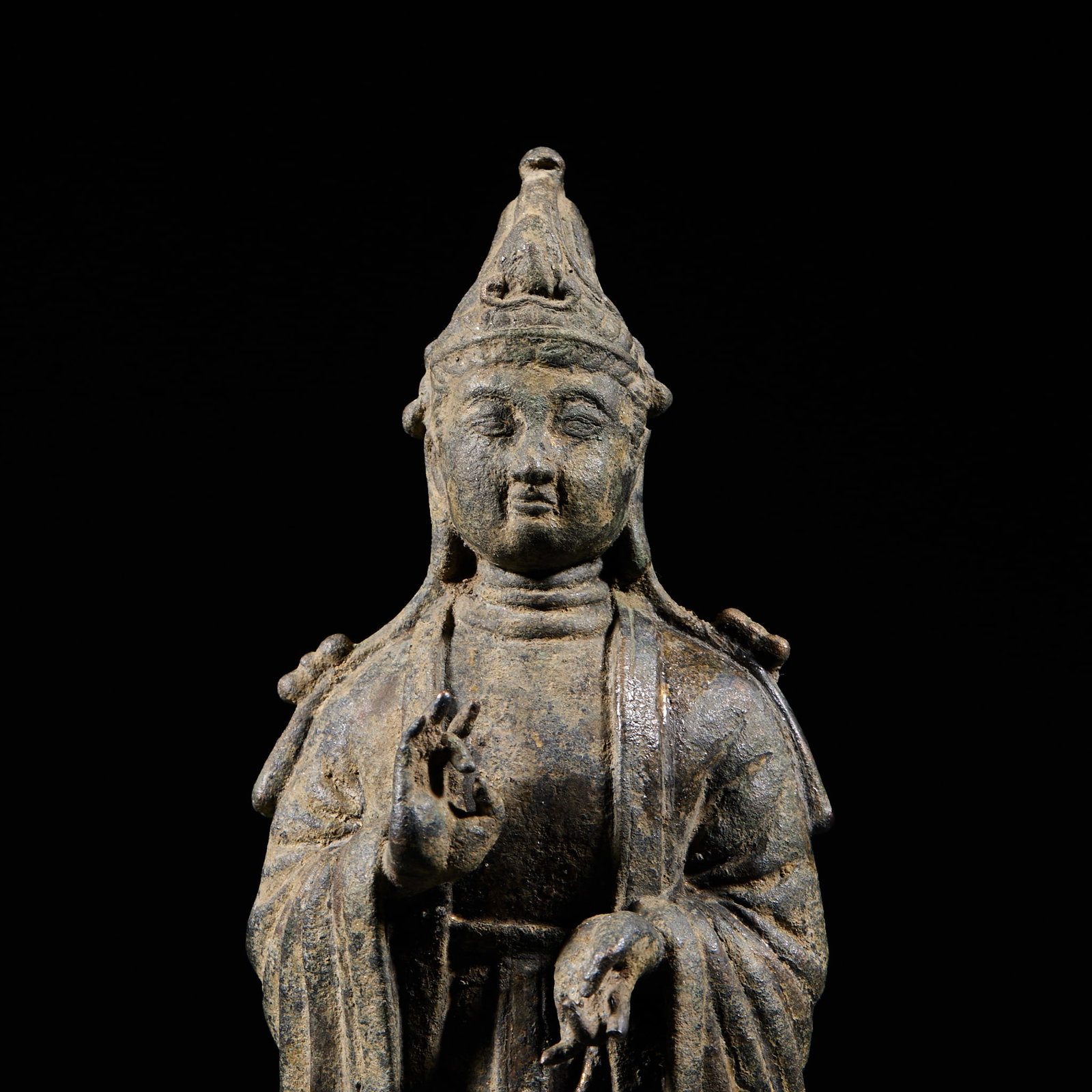 Bronze Standing Guanyin Statue - 2