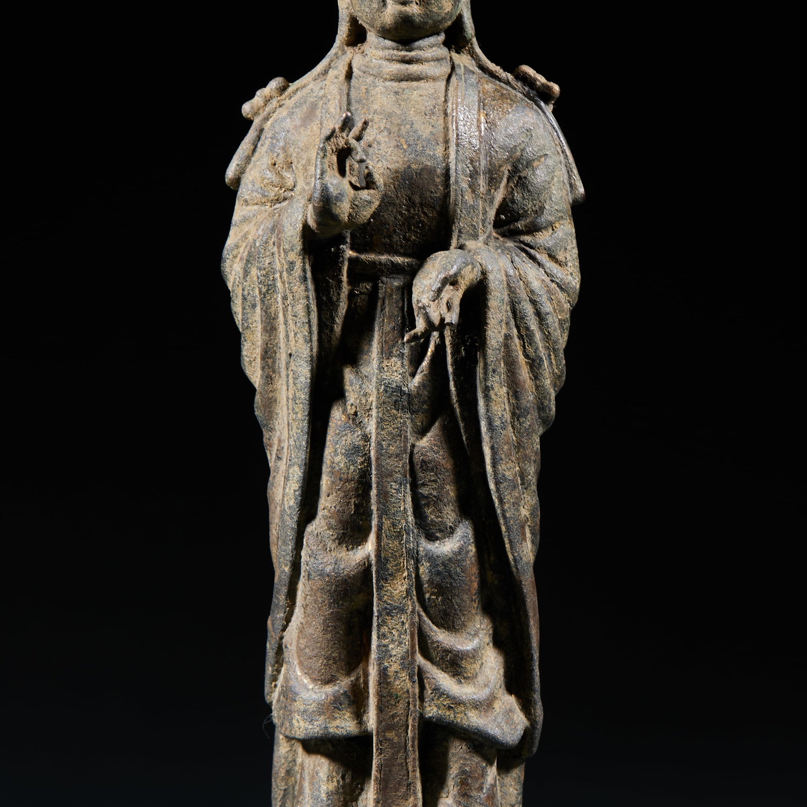 Bronze Standing Guanyin Statue - 3