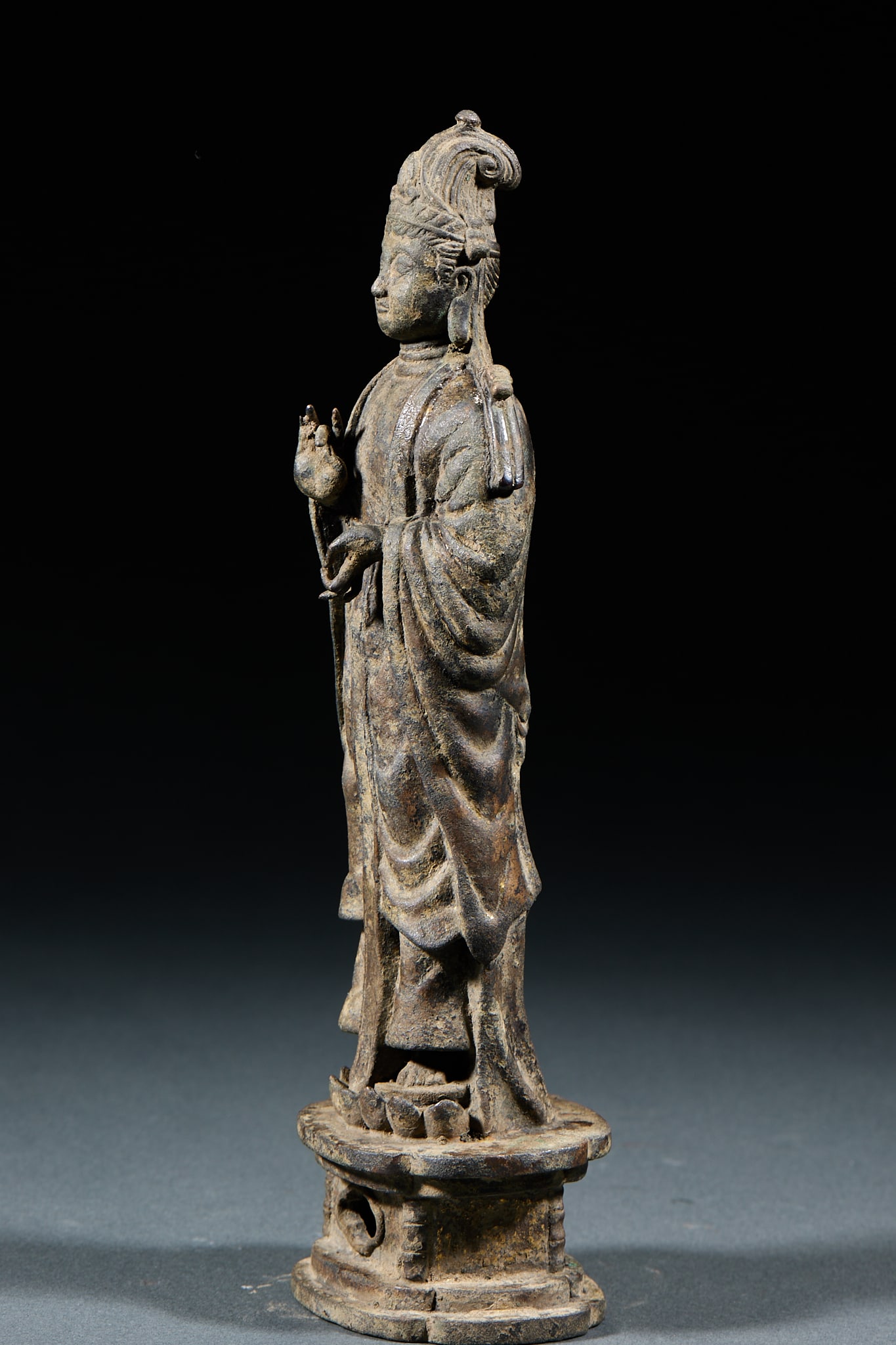 Bronze Standing Guanyin Statue - 5