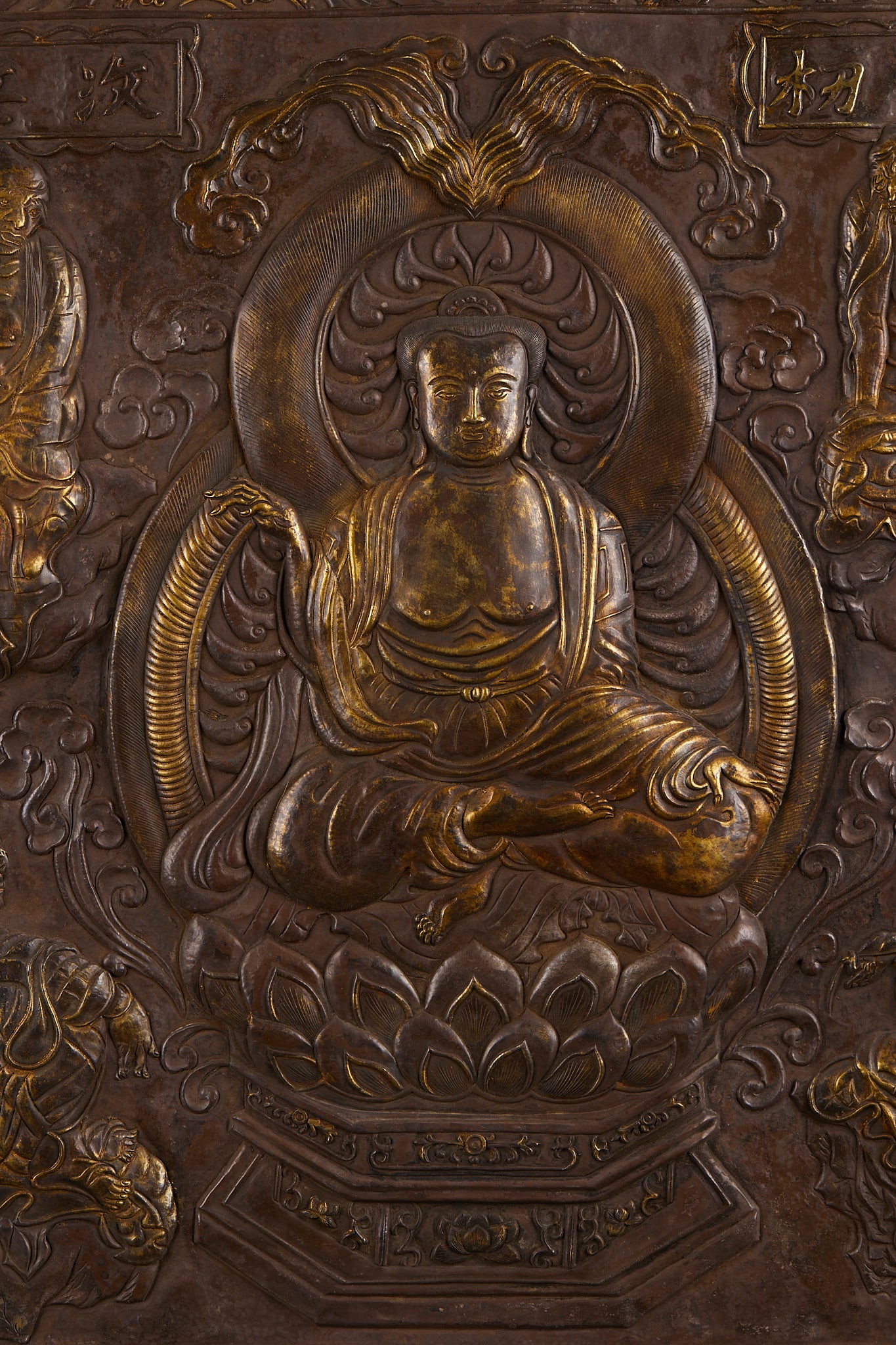 Silver Buddha Preaching Screen - 3