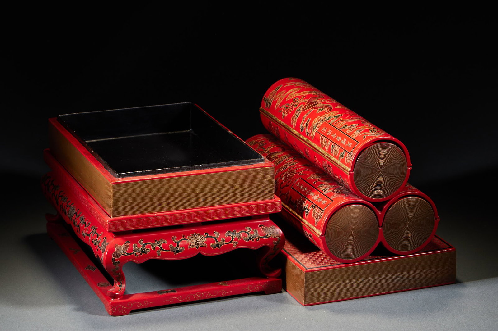 Qianlong Mark Lacquerware Bookshelf - 9