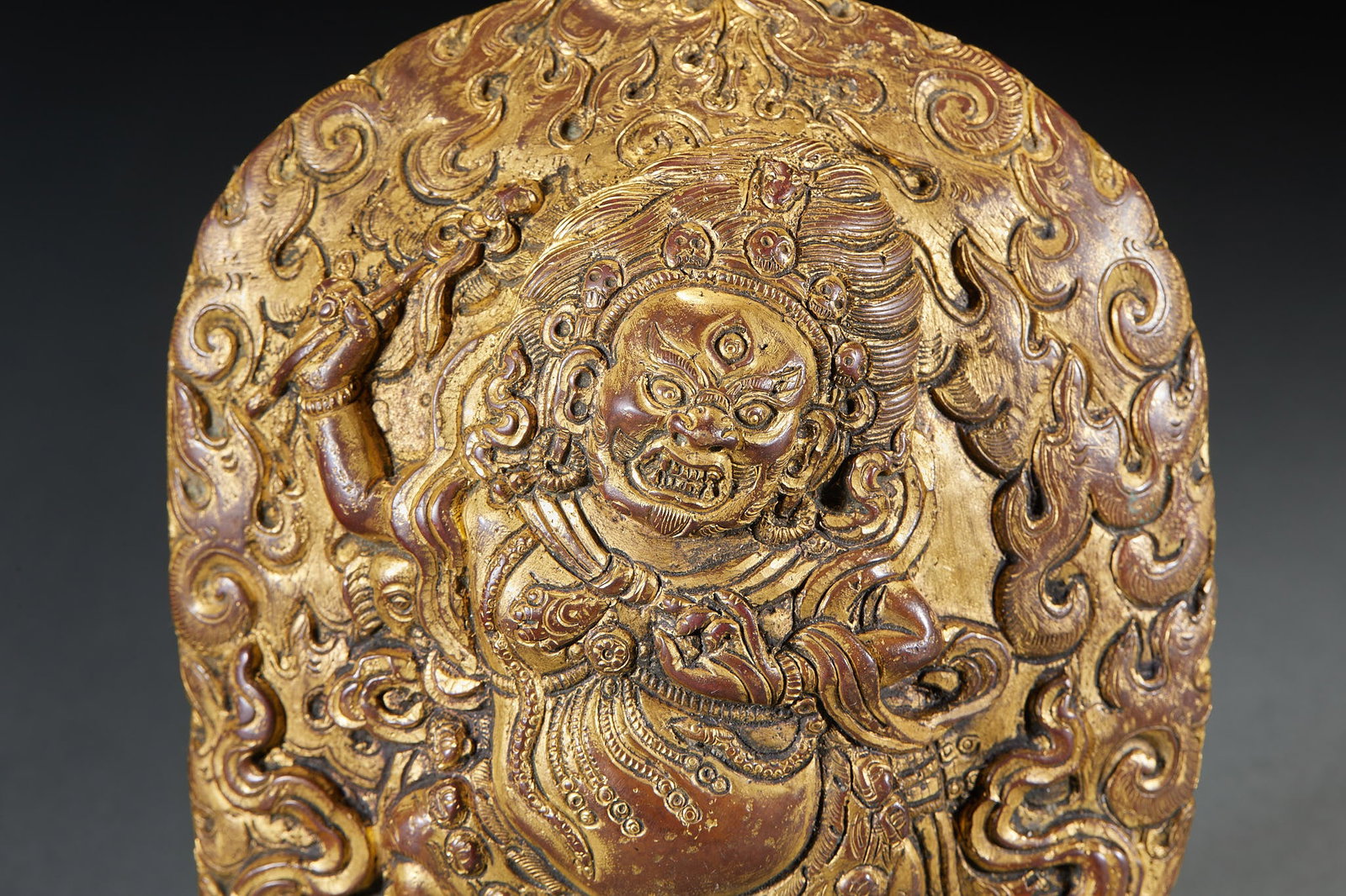 Gilt Bronze Dharma Protector Plaque Set - 3