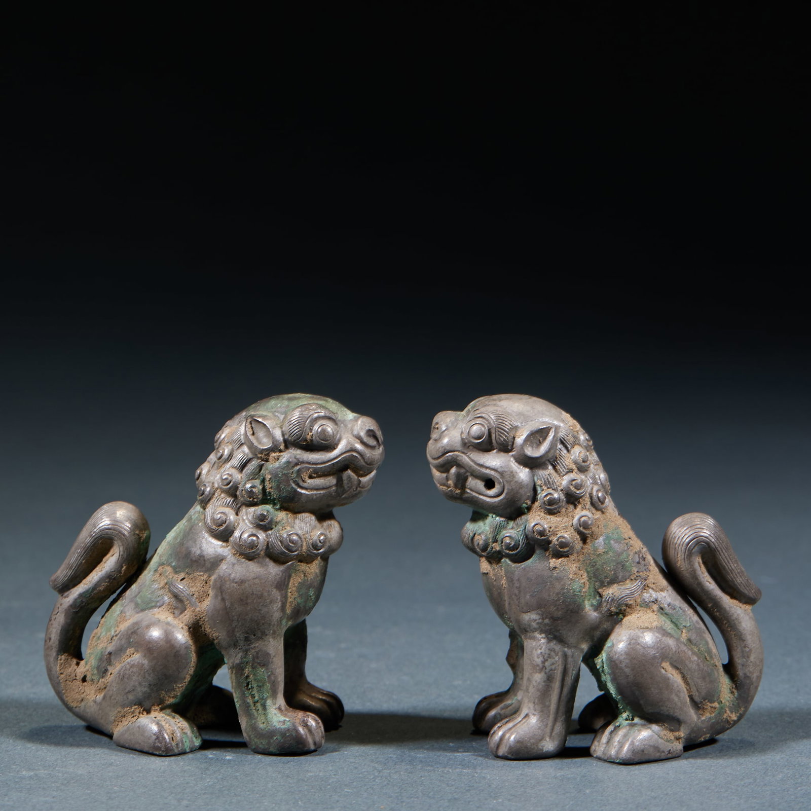 Pure Silver Lions, A Pair - 2