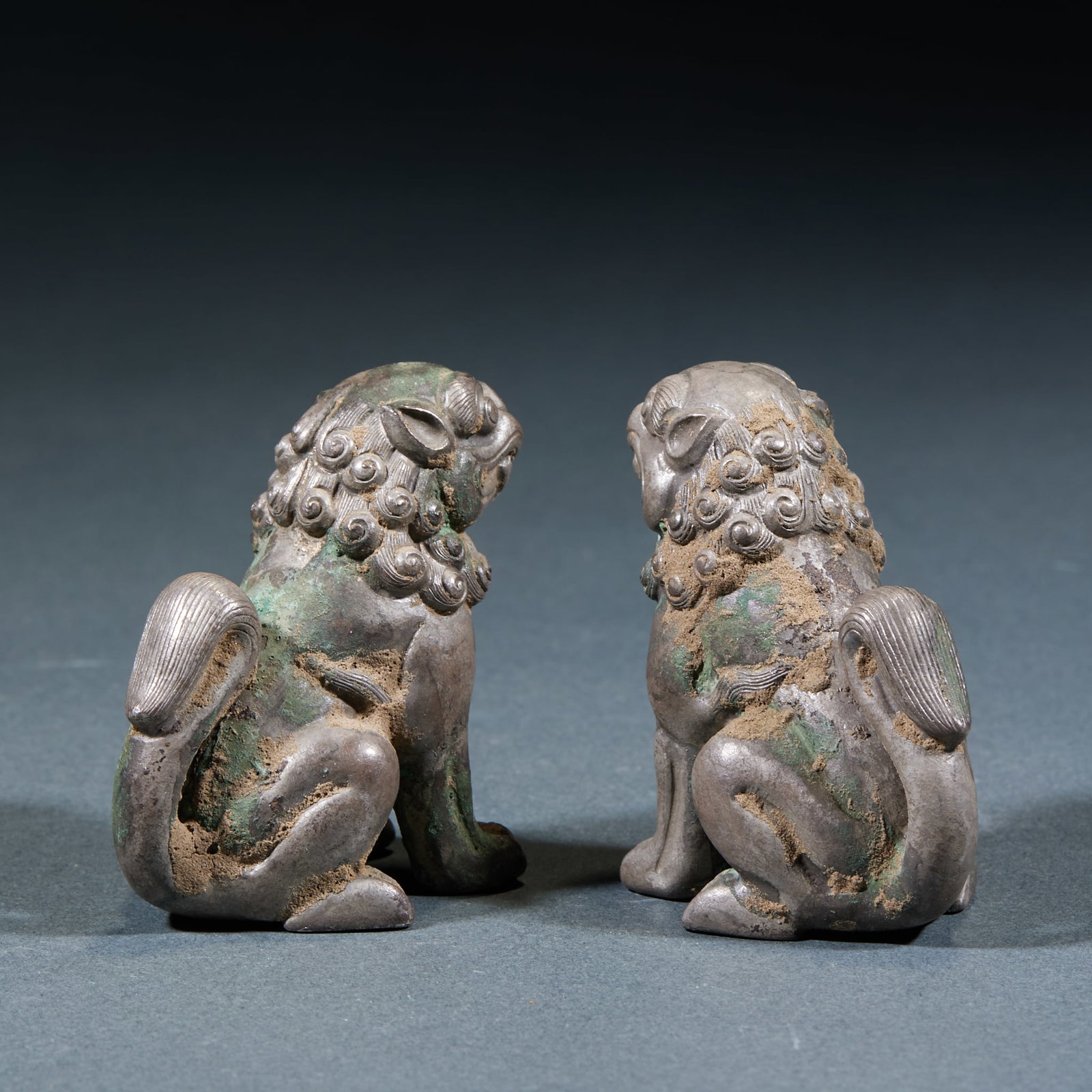 Pure Silver Lions, A Pair - 3