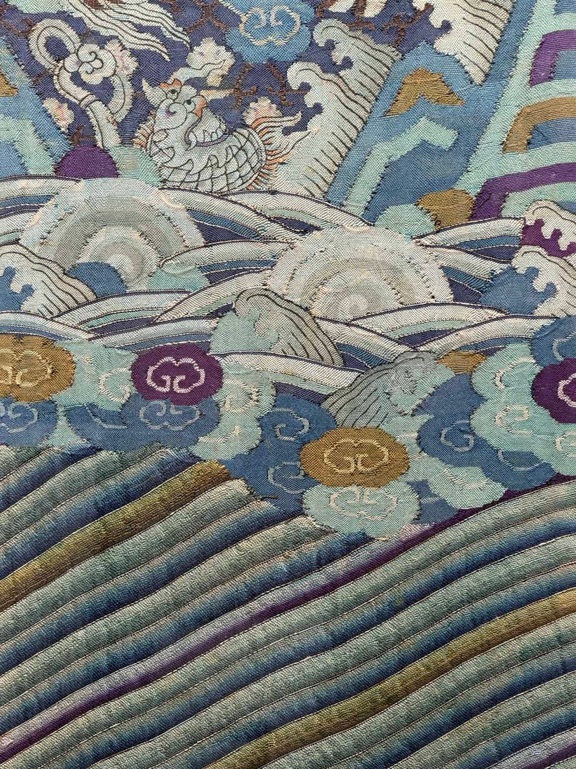 Qing Dynasty Dragon Pattern Kesi Hanging Screen Robe Material - 5