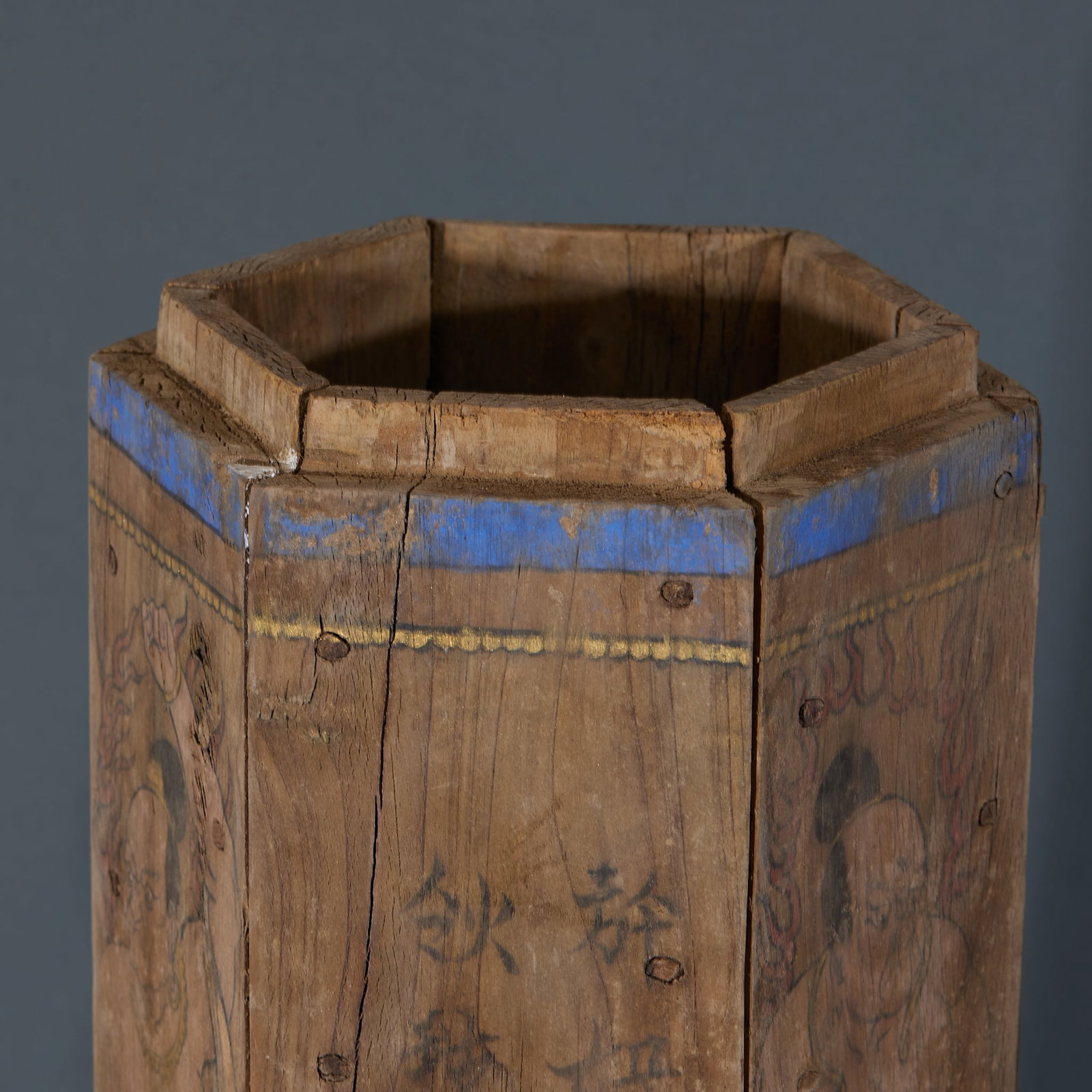 Cypress Wood Scripture Pagodas, A Pair - 10