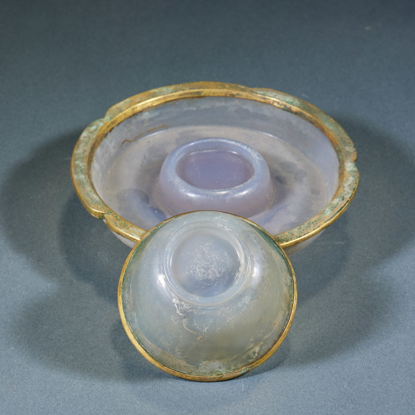 Agate Gold Wrapped Teacups, A Pair - 7