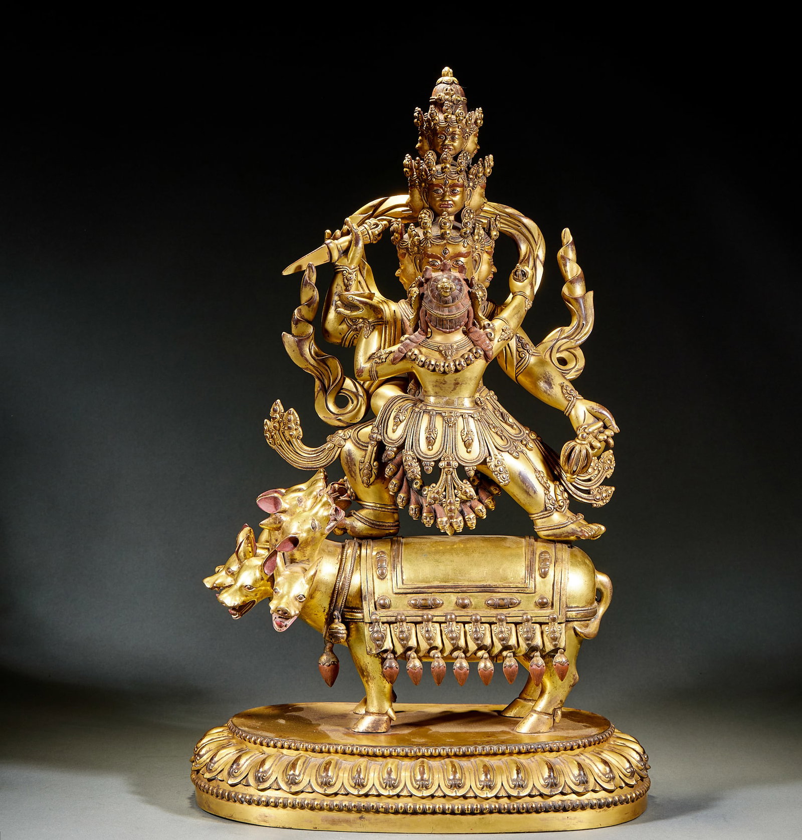 Yongle Mark Gilt Bronze Mahakala (1 of 14)
