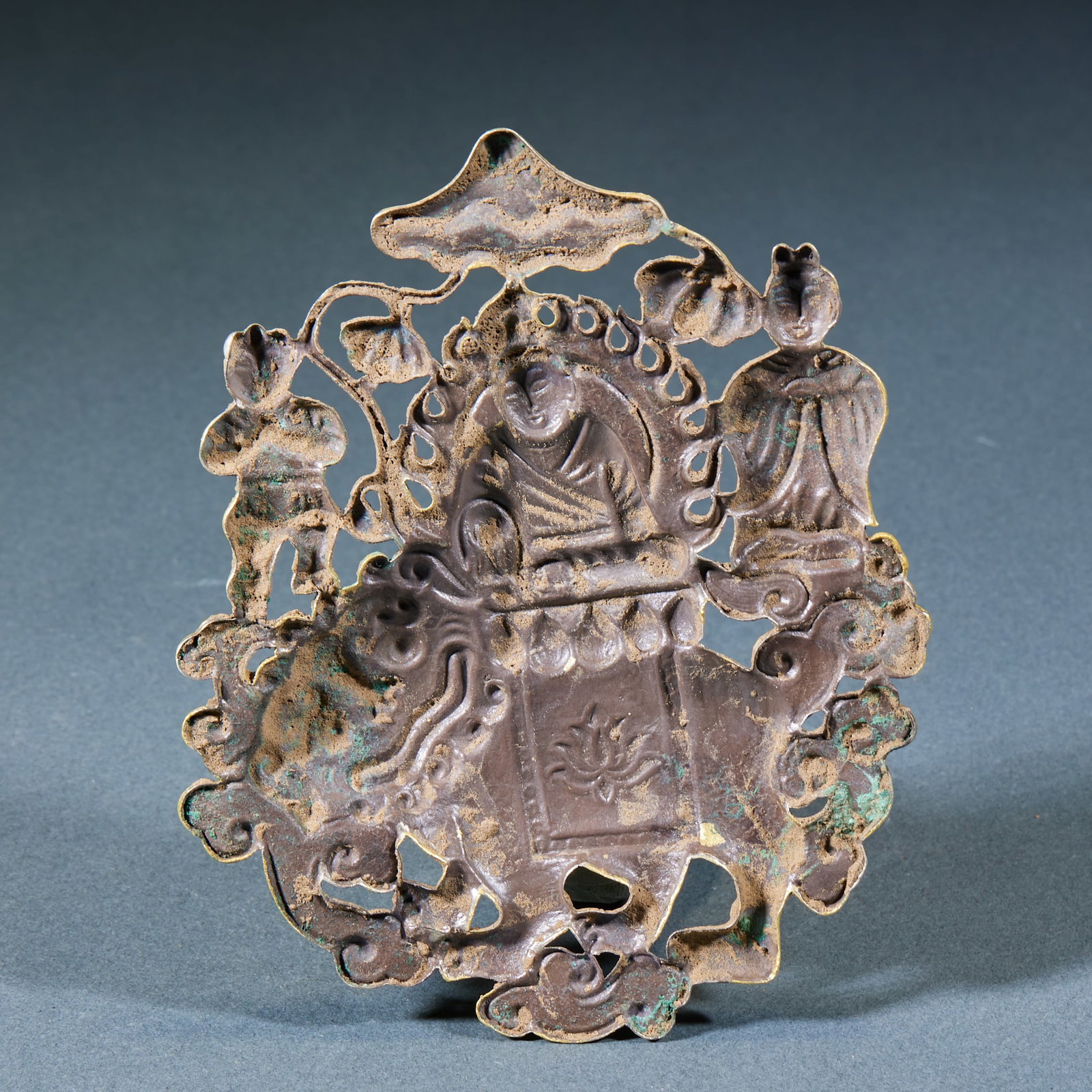 Gilt Silver One Buddha and Two Disciples - 5