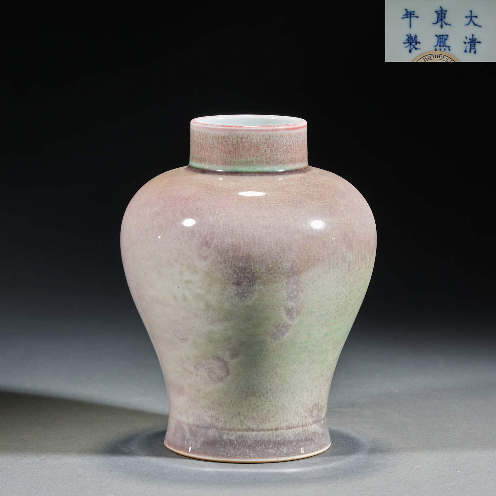 Kangxi Mark Langyao Red Meiping Vase (1 of 7)