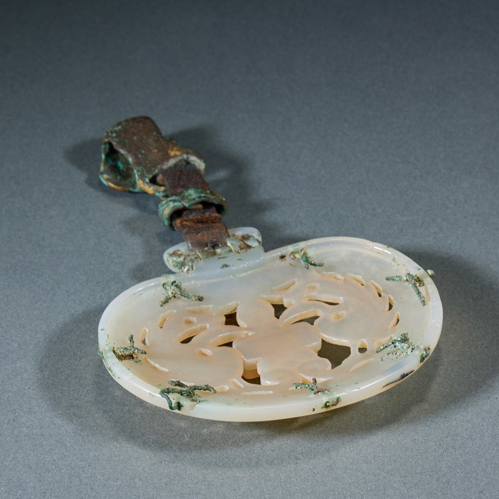 Agate Double Phoenix Pendant - 5
