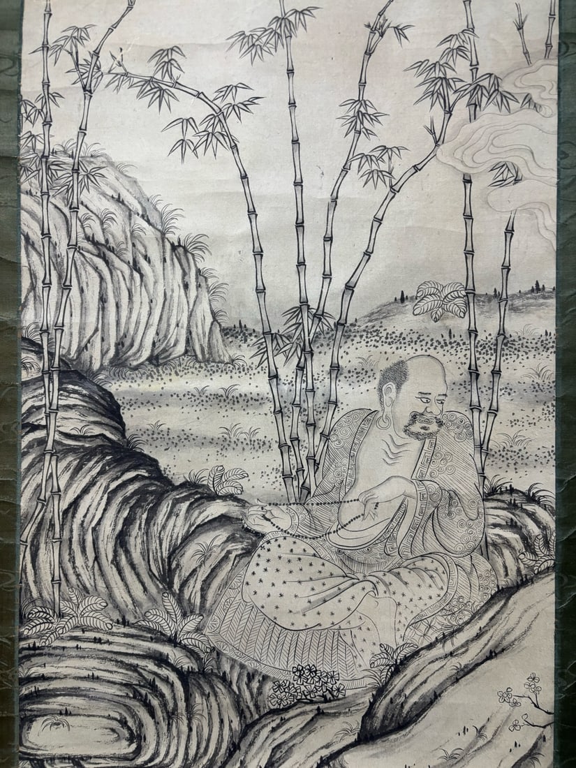 Shi Tao Arhat Vertical Scroll - 7