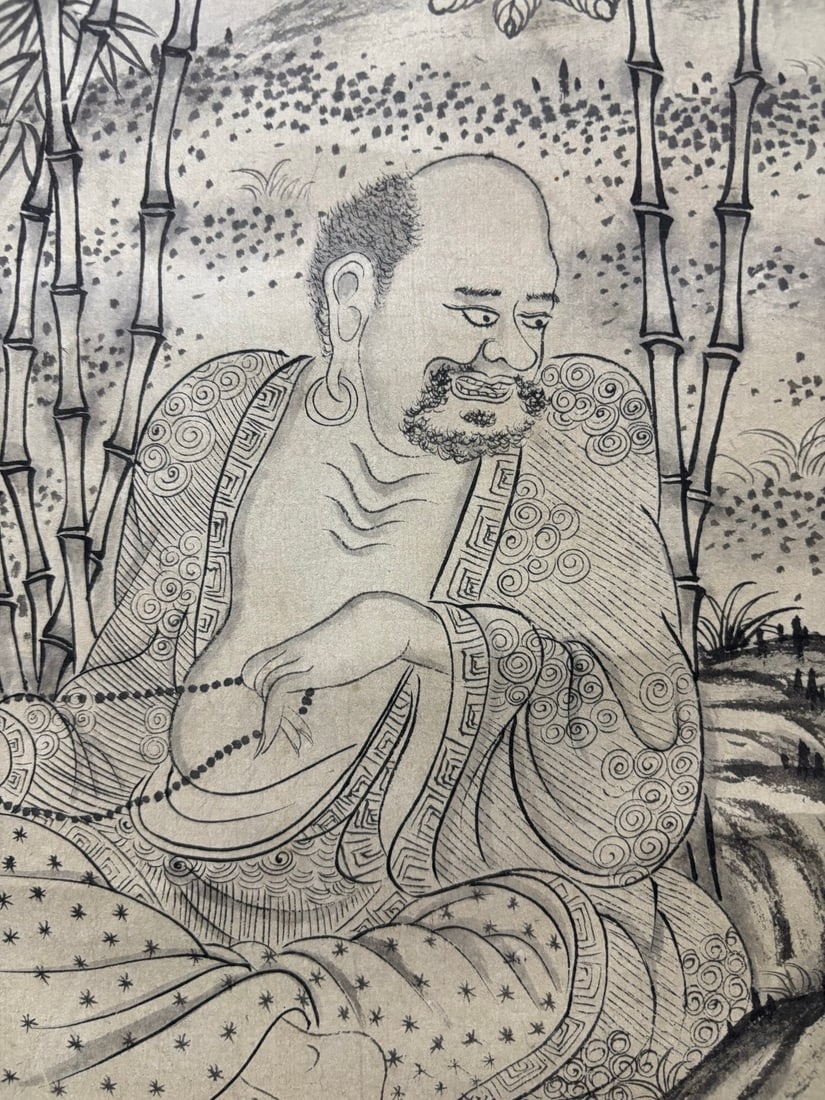 Shi Tao Arhat Vertical Scroll - 8