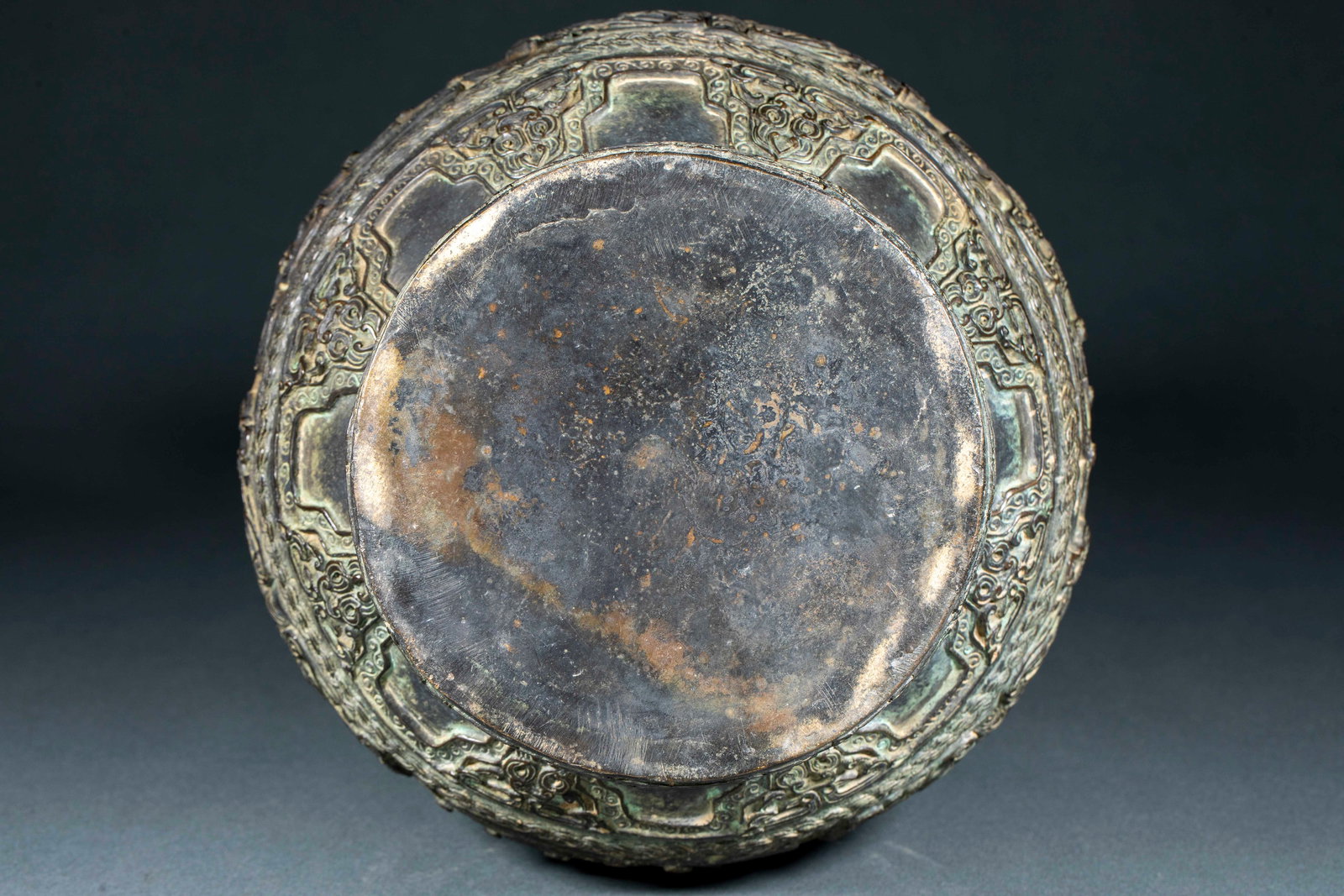 Pre-Ming Bronze Rope Pattern Dragon Pot - 13