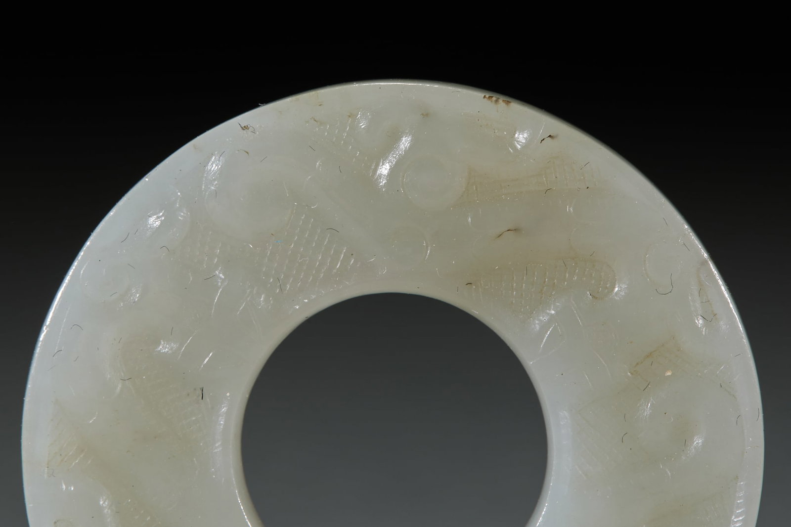 Chilong Pattern Jade Bi Disc - 2