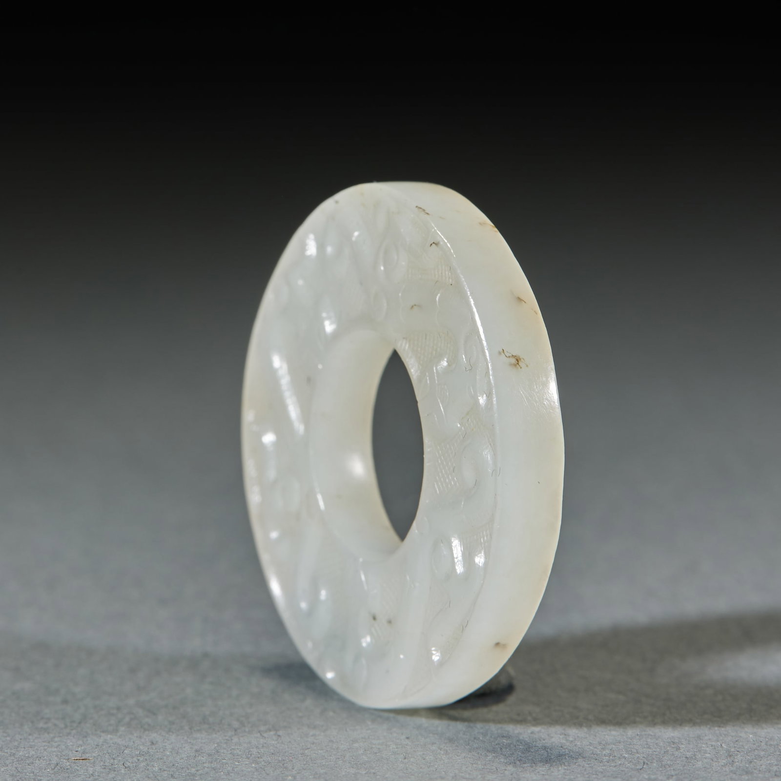 Chilong Pattern Jade Bi Disc - 4