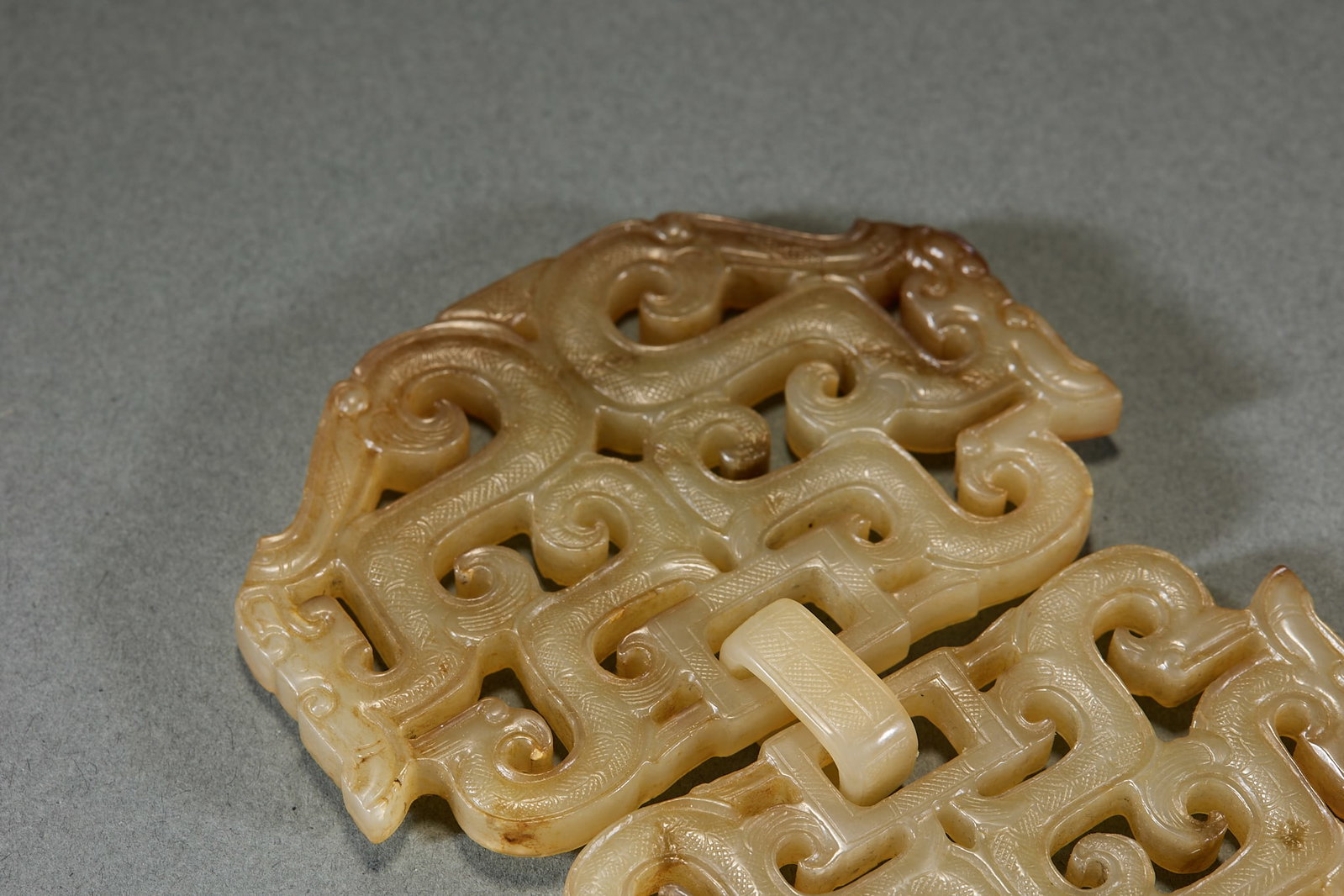 Pre-Ming Chilong Pattern Ancient Jade Bi Disc - 2