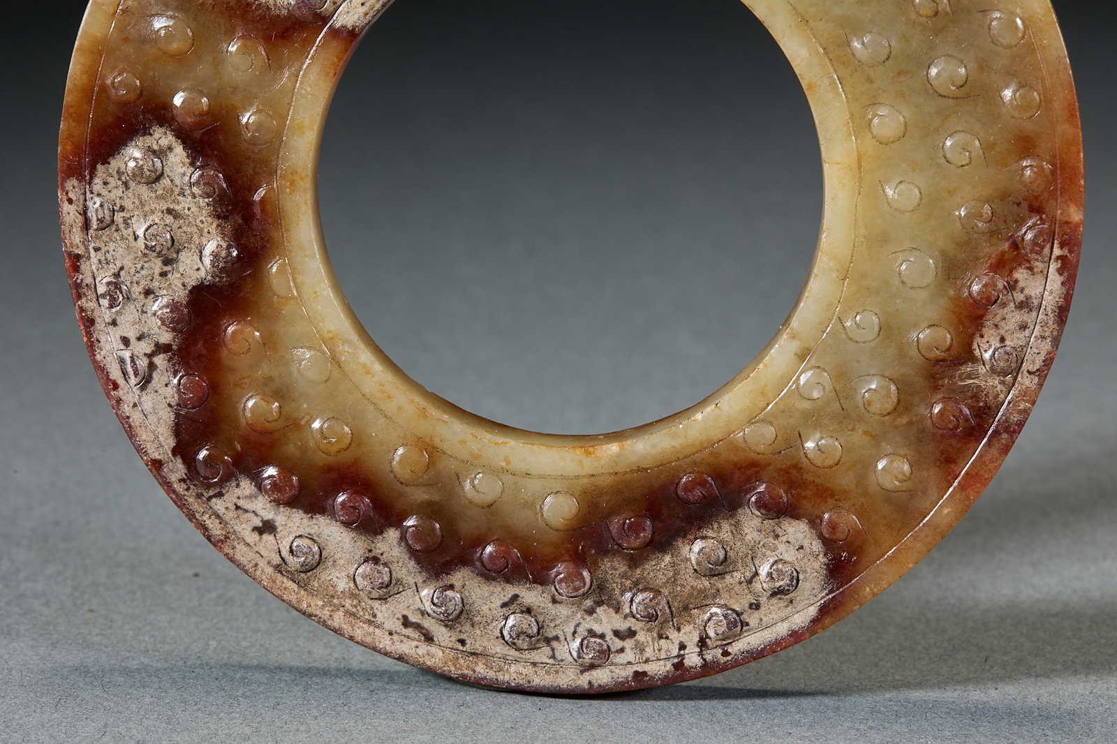 Hetian Jade Grain Pattern Jade Ring - 3