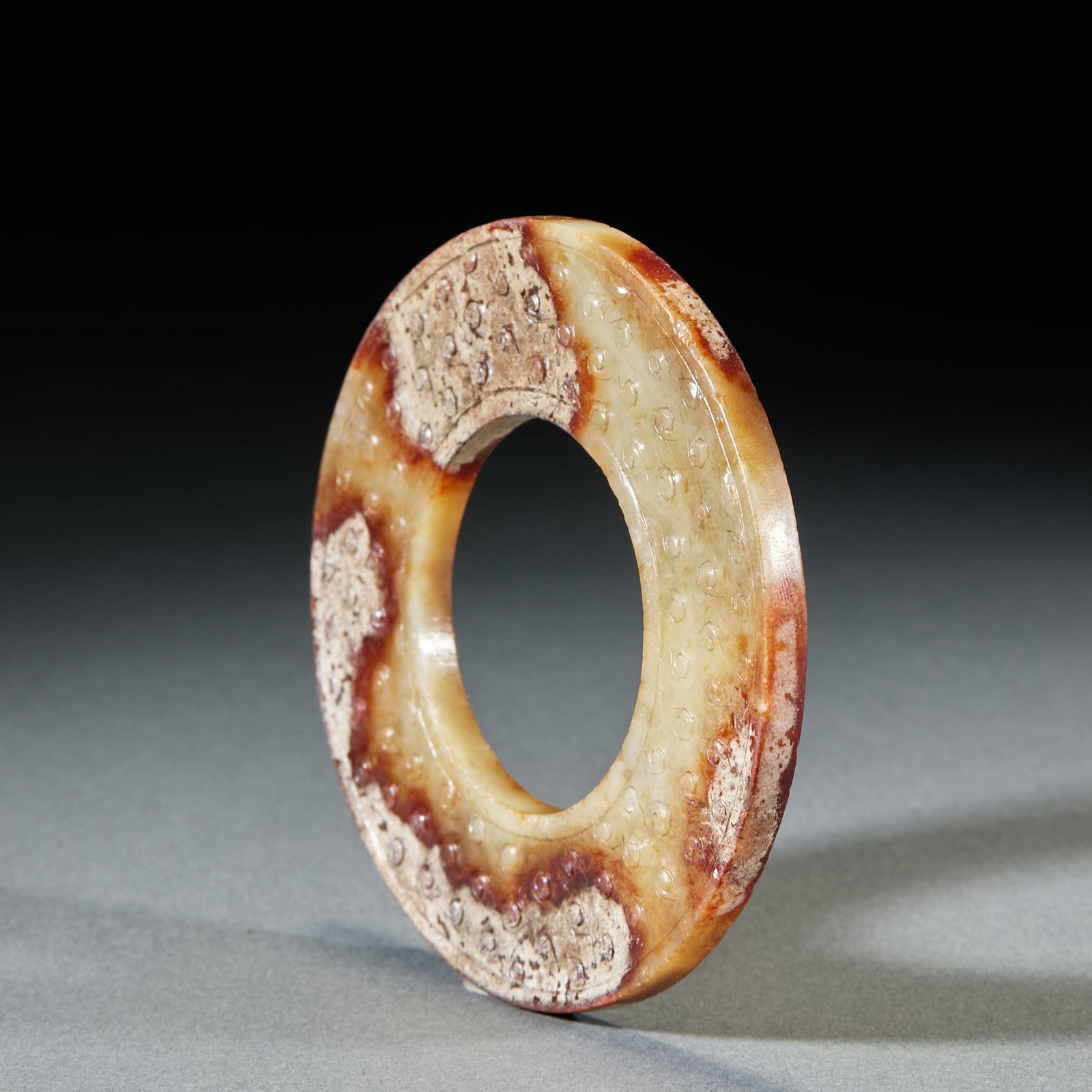 Hetian Jade Grain Pattern Jade Ring - 4