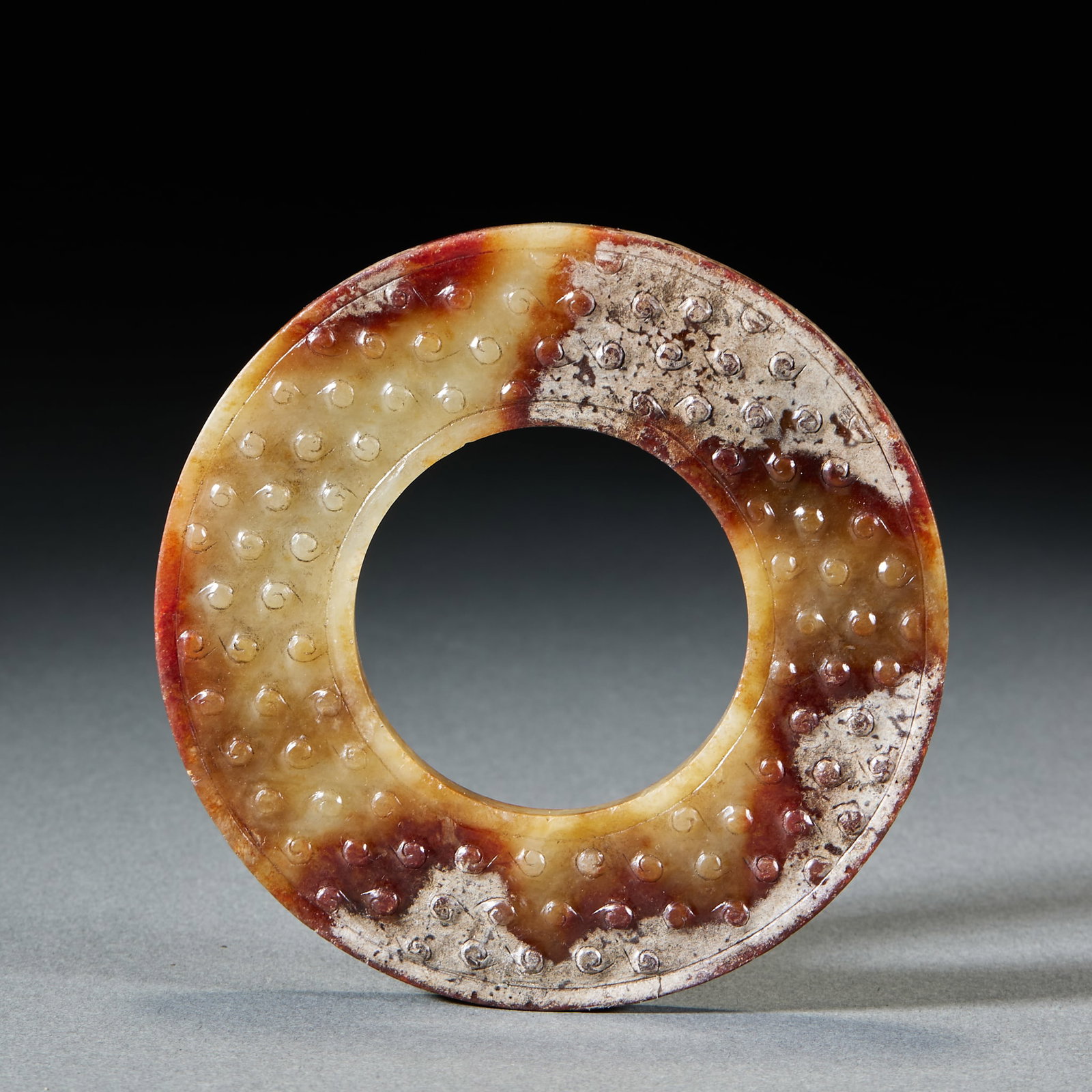 Hetian Jade Grain Pattern Jade Ring - 5